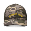 Who Dat Pope Camouflage Trucker Hat with Embroidery, Outdoor Hat, Trendy Cap, Gift for Him, Sports Fan Hat, Hunting Gear