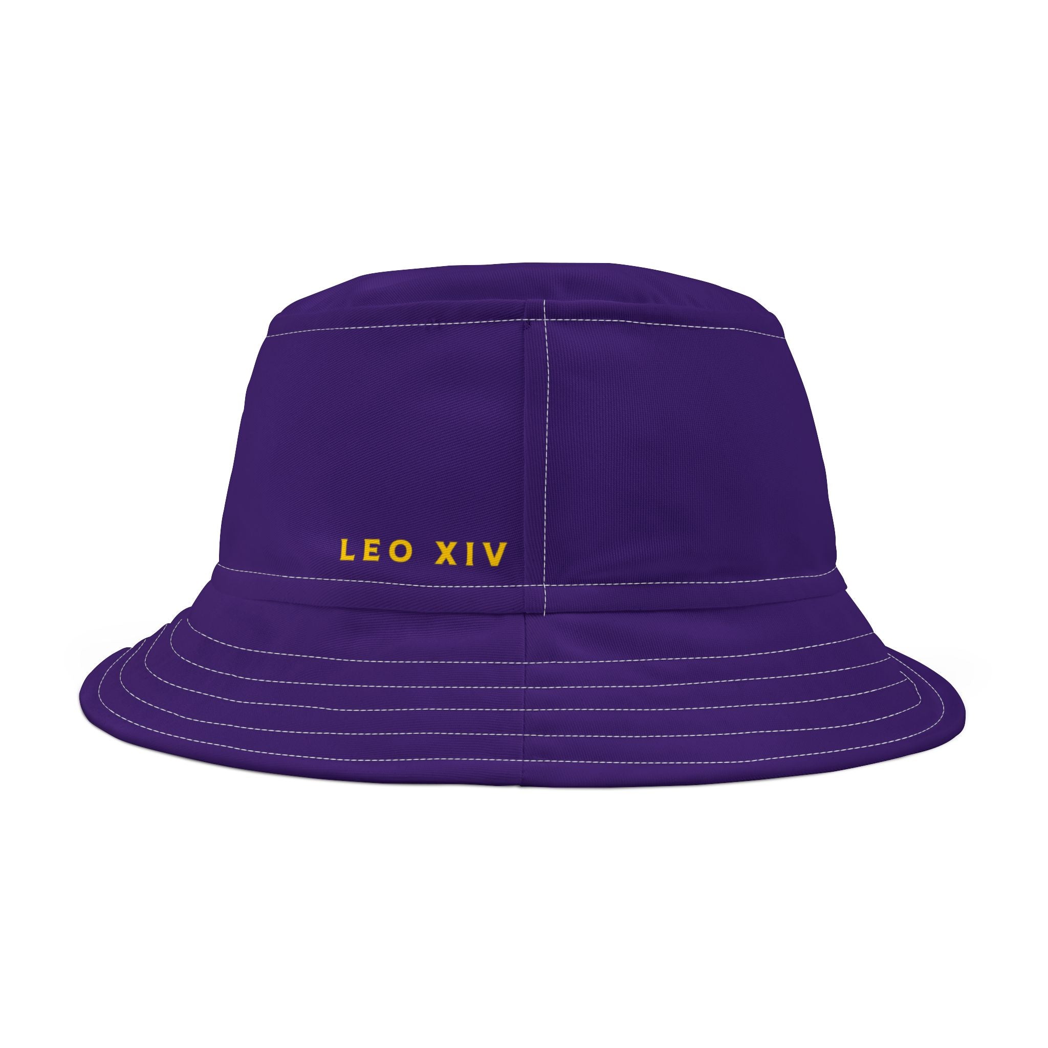 Purple 'Who Dat Pope' Bucket Hat, Fun Fashion Hat, Summer Accessory, Great for Festivals, Parties, and Sports Events