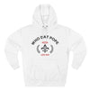 Who Dat Pope Three-Panel Fleece Hoodie | Cozy Streetwear, Fun Gift for Fans, Ideal for Chill Days or Celebrations