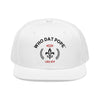Who Dat Pope Embroidered Snapback Cap - Stylish White Hat for Casual Outfits