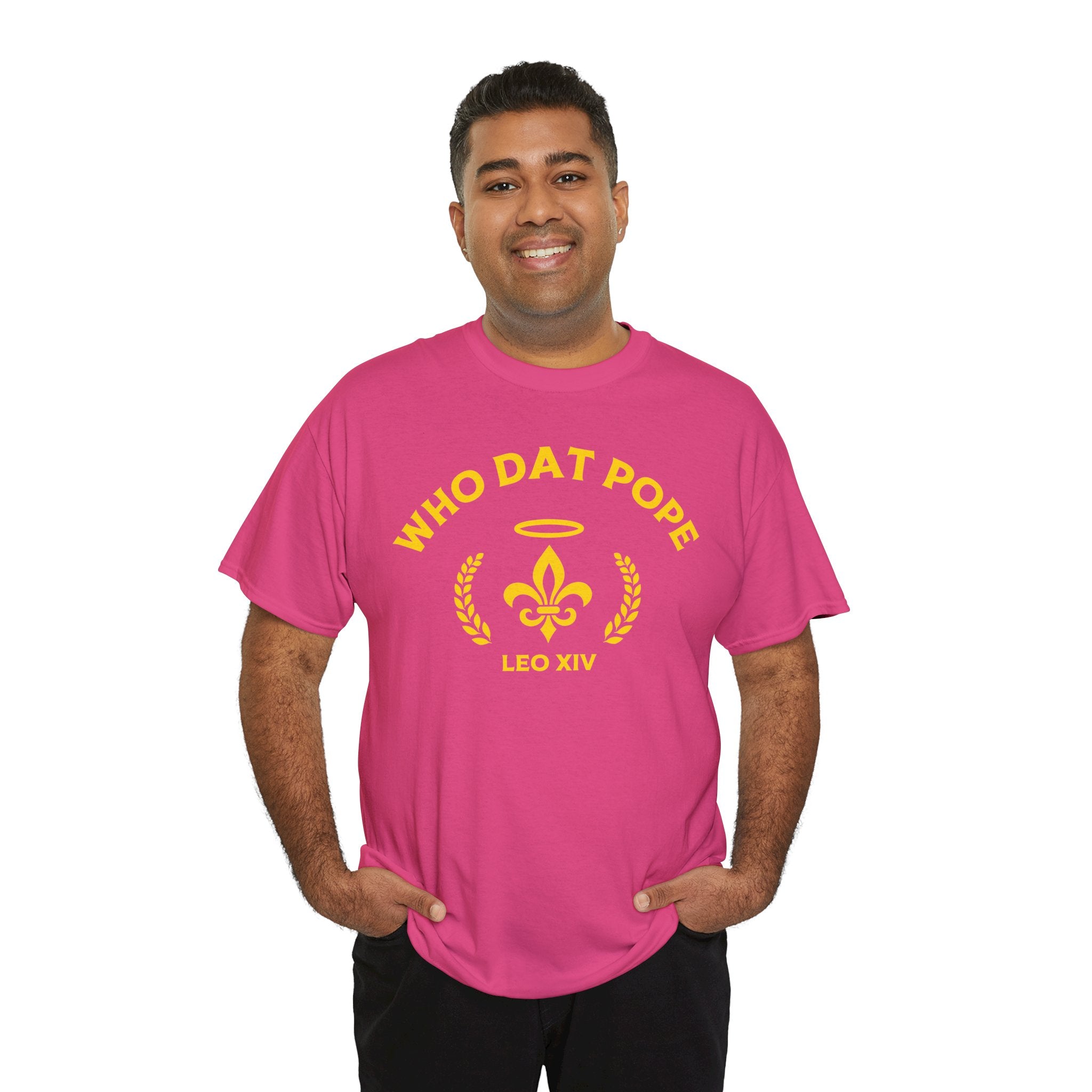 Who Dat Pope T-Shirt | Unisex Heavy Cotton Tee | Gift for Pope Lovers | Mardi Gras Apparel