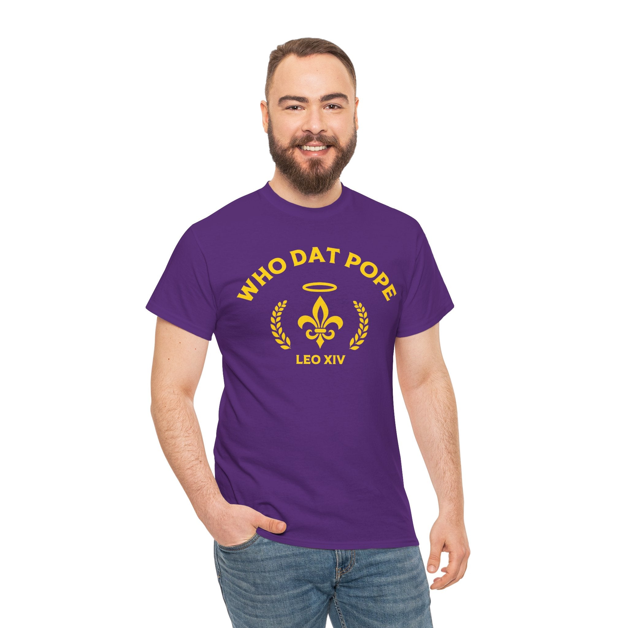 Who Dat Pope T-Shirt | Unisex Heavy Cotton Tee | Gift for Pope Lovers | Mardi Gras Apparel