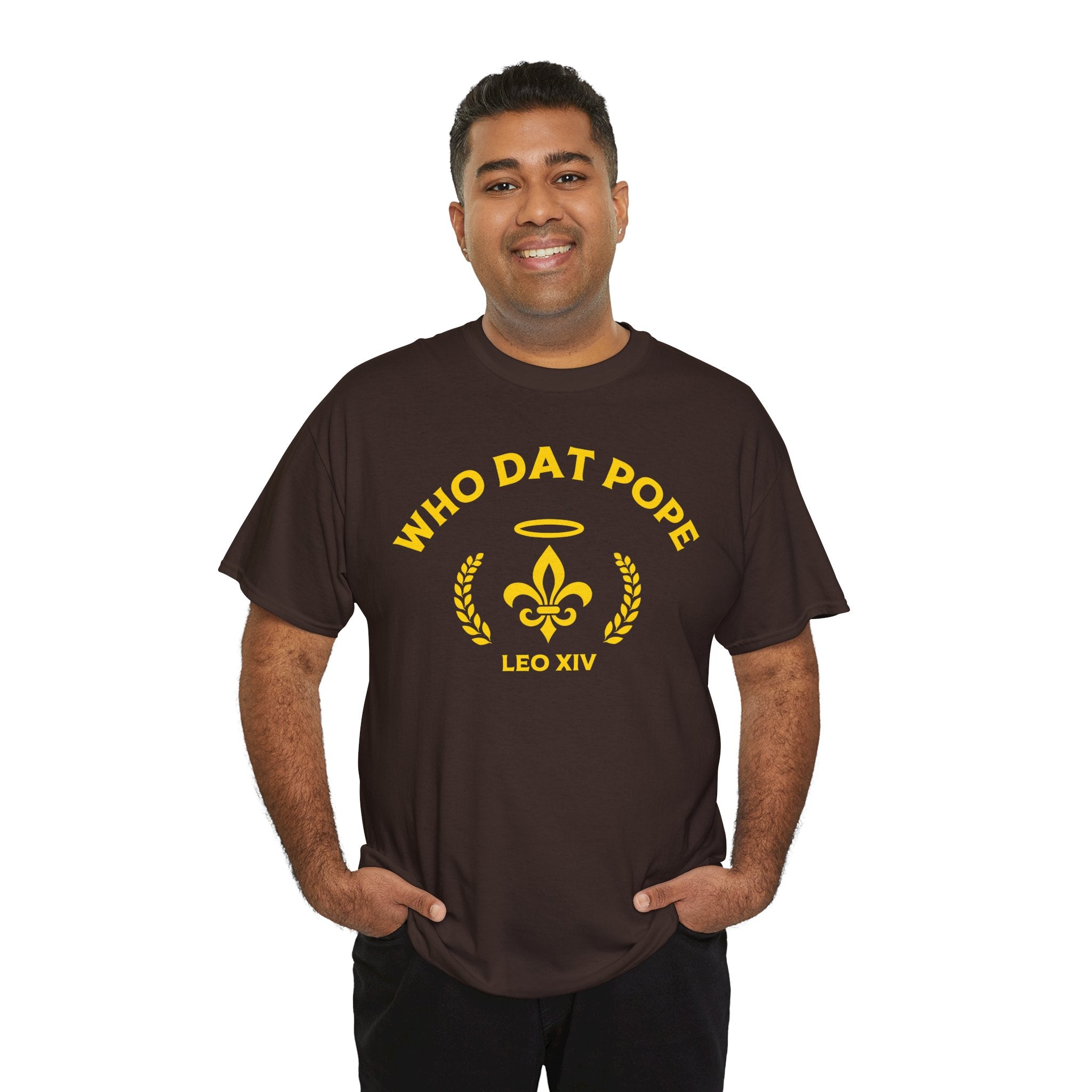 Who Dat Pope T-Shirt | Unisex Heavy Cotton Tee | Gift for Pope Lovers | Mardi Gras Apparel