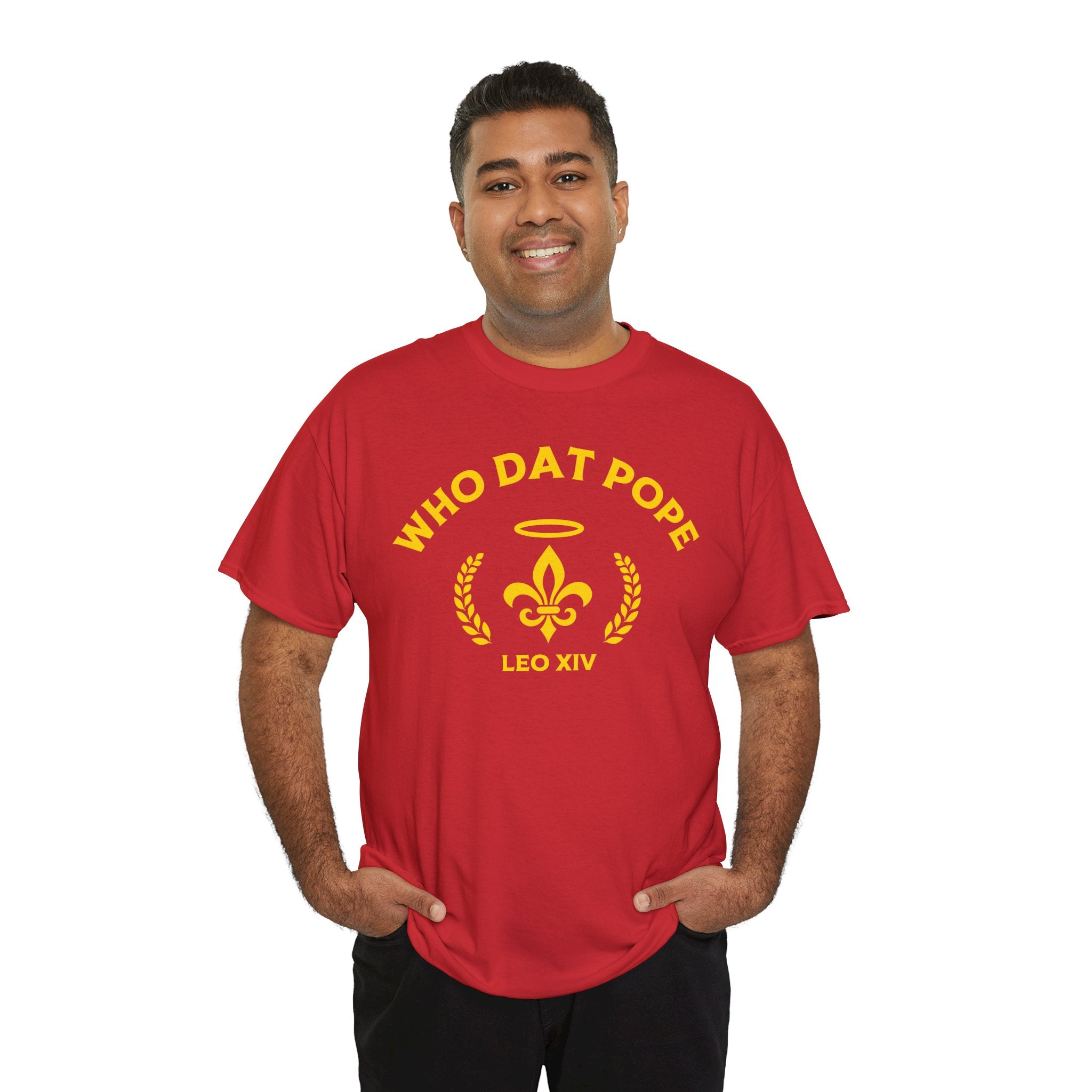 Who Dat Pope T-Shirt | Unisex Heavy Cotton Tee | Gift for Pope Lovers | Mardi Gras Apparel