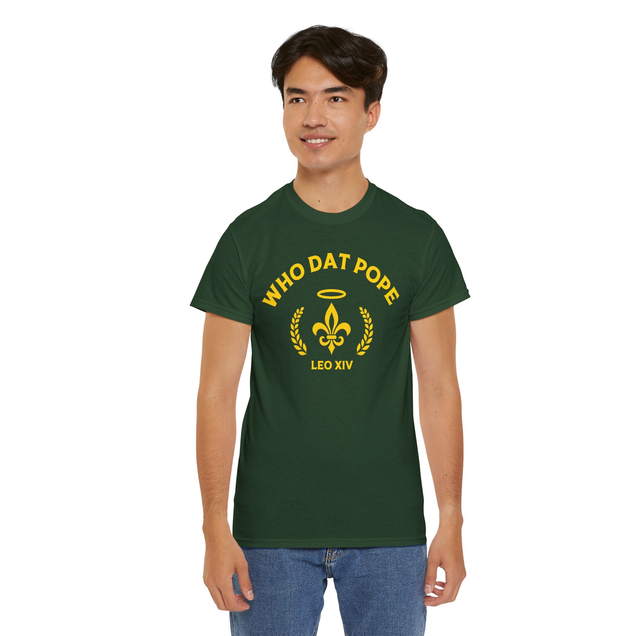 Who Dat Pope T-Shirt | Unisex Heavy Cotton Tee | Gift for Pope Lovers | Mardi Gras Apparel