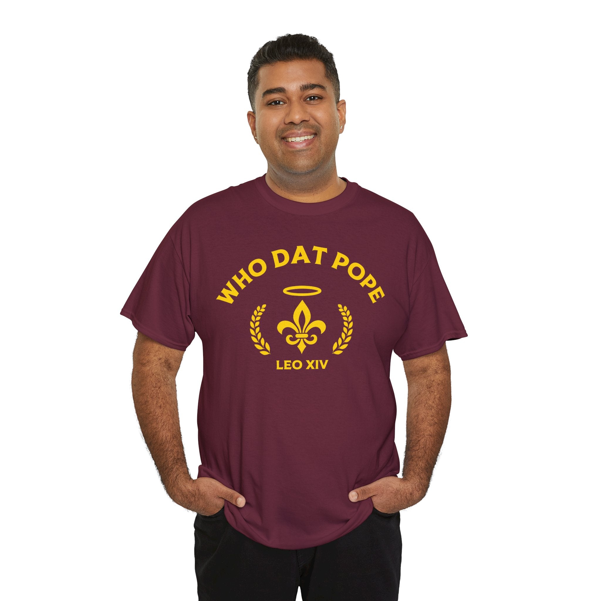 Who Dat Pope T-Shirt | Unisex Heavy Cotton Tee | Gift for Pope Lovers | Mardi Gras Apparel