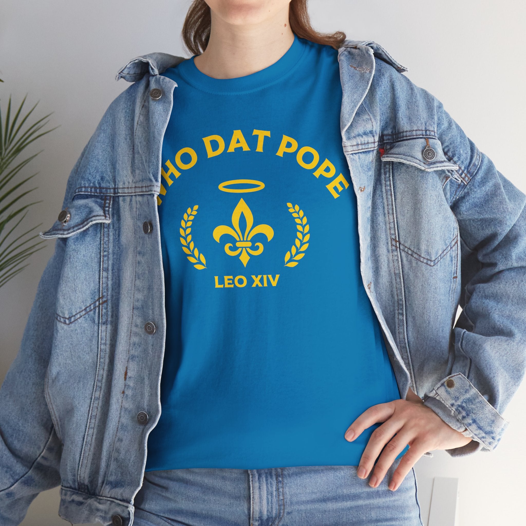 Who Dat Pope T-Shirt | Unisex Heavy Cotton Tee | Gift for Pope Lovers | Mardi Gras Apparel