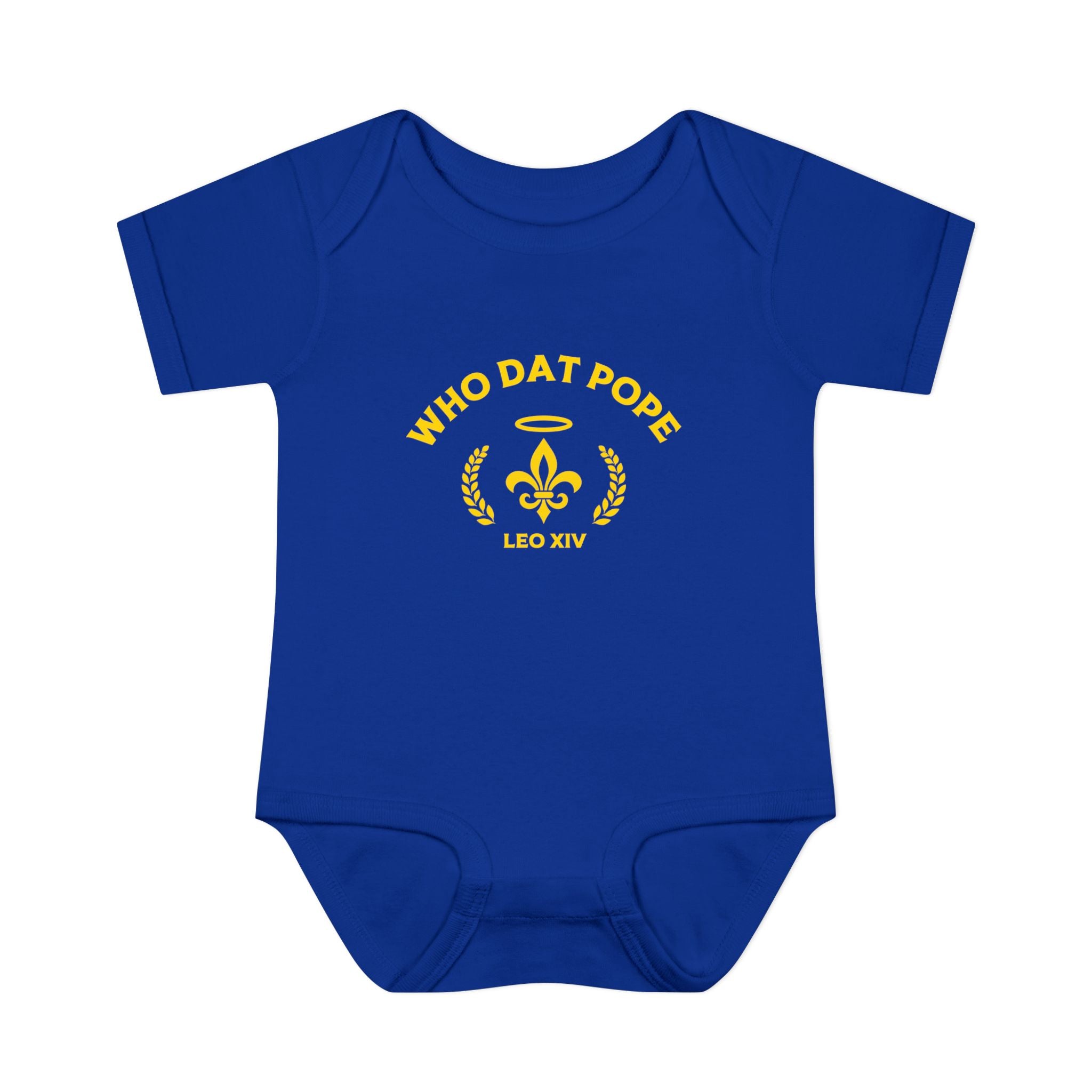 Infant Baby Rib Bodysuit with 'Who Dat Pope' Design, Cute Baby Outfit, Funny Baby Clothes, Newborn Gift, Baptism Outfit, Seasonal [...]