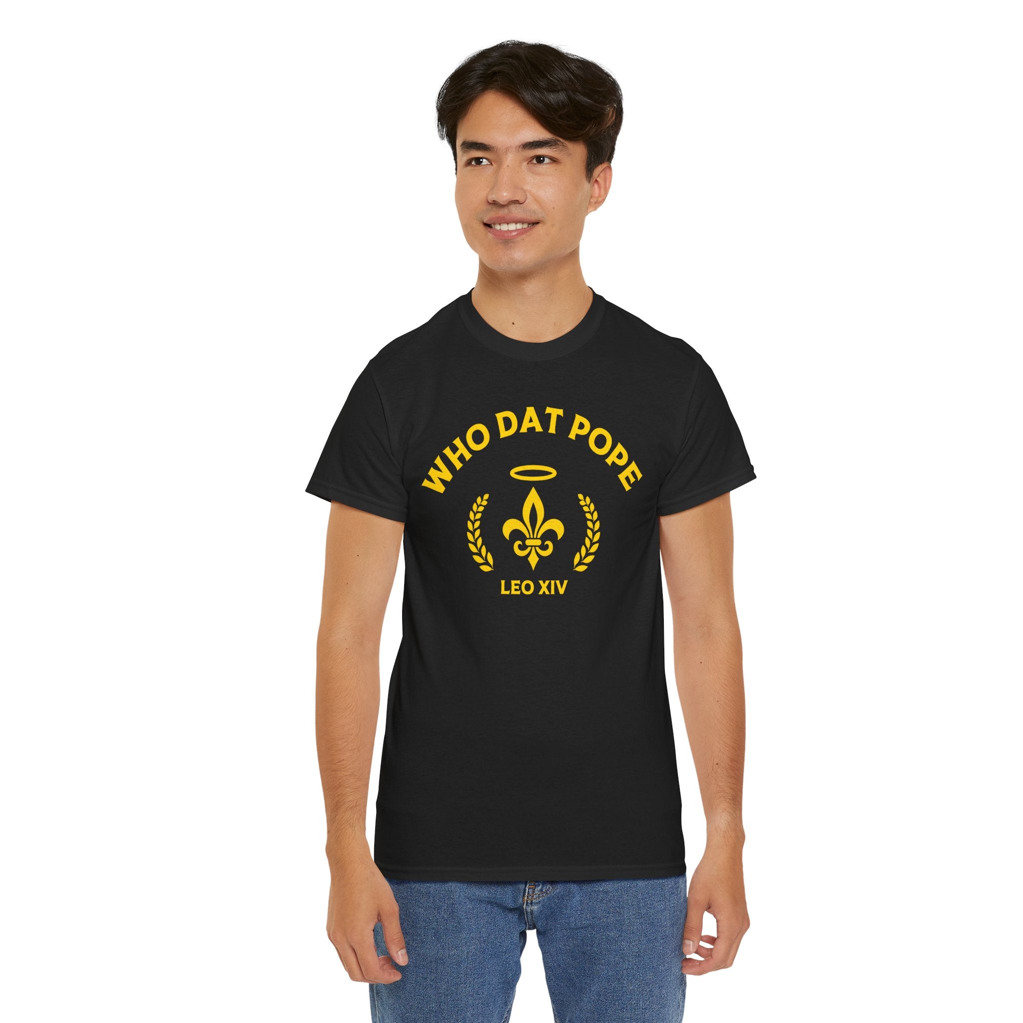 Who Dat Pope T-Shirt | Unisex Heavy Cotton Tee | Gift for Pope Lovers | Mardi Gras Apparel