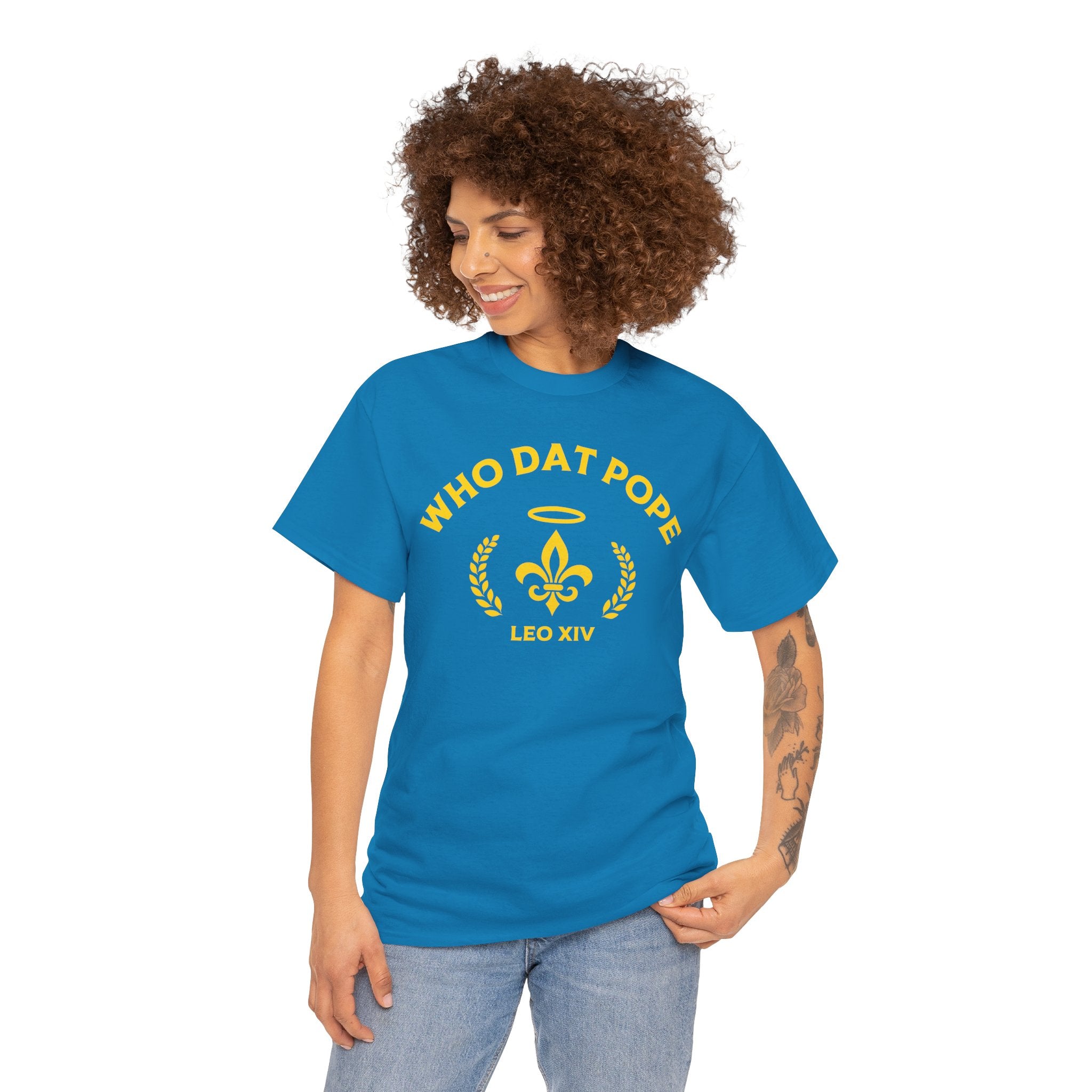 Who Dat Pope T-Shirt | Unisex Heavy Cotton Tee | Gift for Pope Lovers | Mardi Gras Apparel