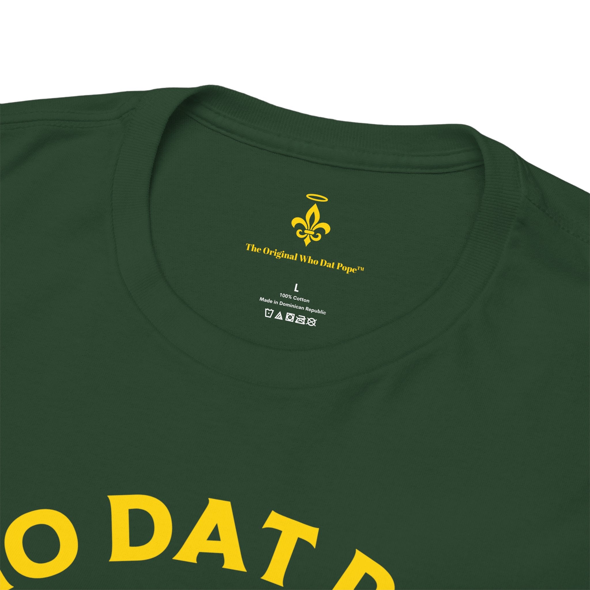 Who Dat Pope T-Shirt | Unisex Heavy Cotton Tee | Gift for Pope Lovers | Mardi Gras Apparel