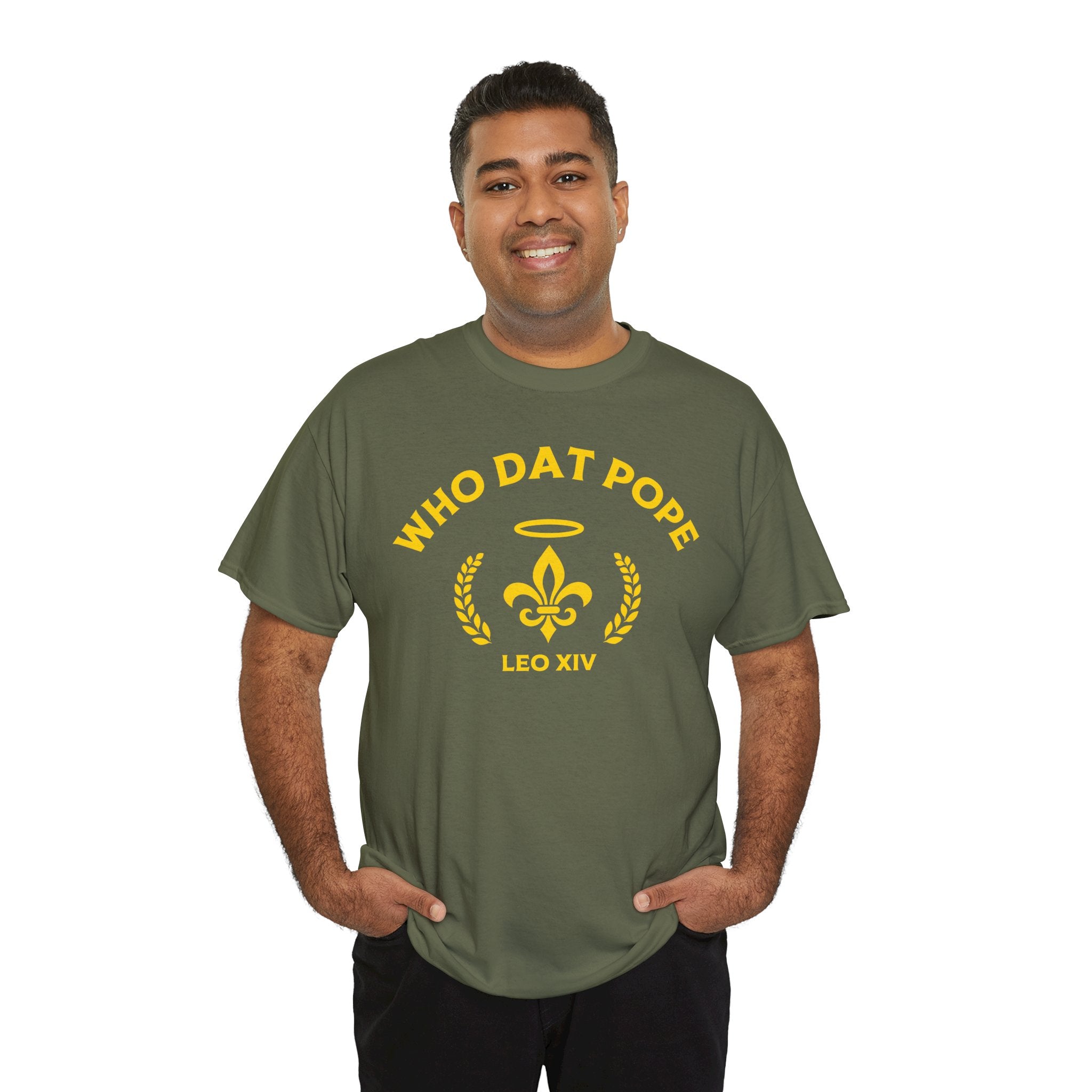 Who Dat Pope T-Shirt | Unisex Heavy Cotton Tee | Gift for Pope Lovers | Mardi Gras Apparel