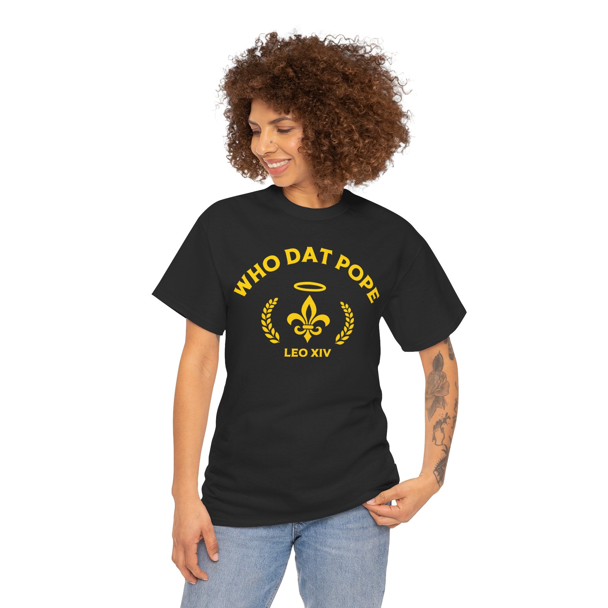 Who Dat Pope T-Shirt | Unisex Heavy Cotton Tee | Gift for Pope Lovers | Mardi Gras Apparel