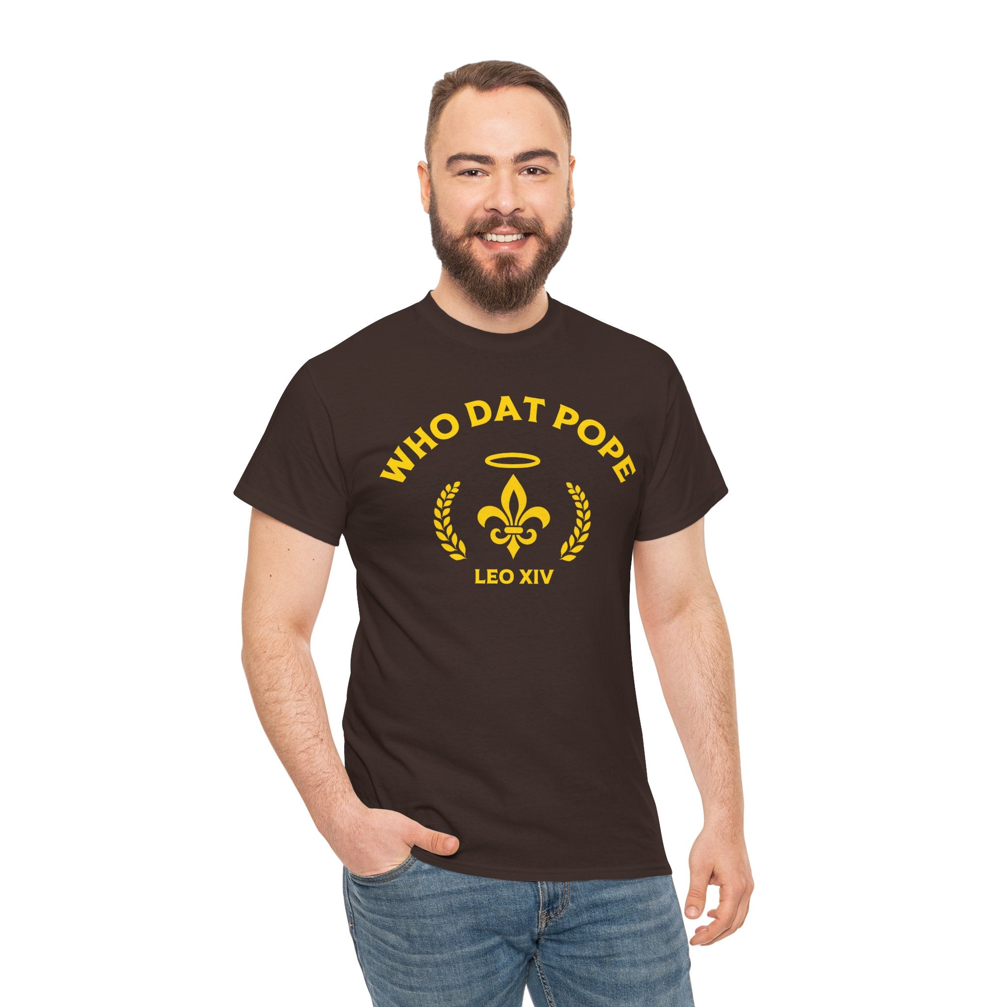 Who Dat Pope T-Shirt | Unisex Heavy Cotton Tee | Gift for Pope Lovers | Mardi Gras Apparel