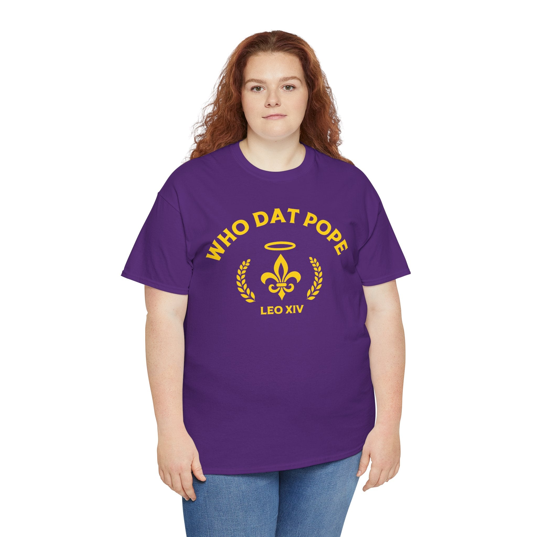 Who Dat Pope T-Shirt | Unisex Heavy Cotton Tee | Gift for Pope Lovers | Mardi Gras Apparel