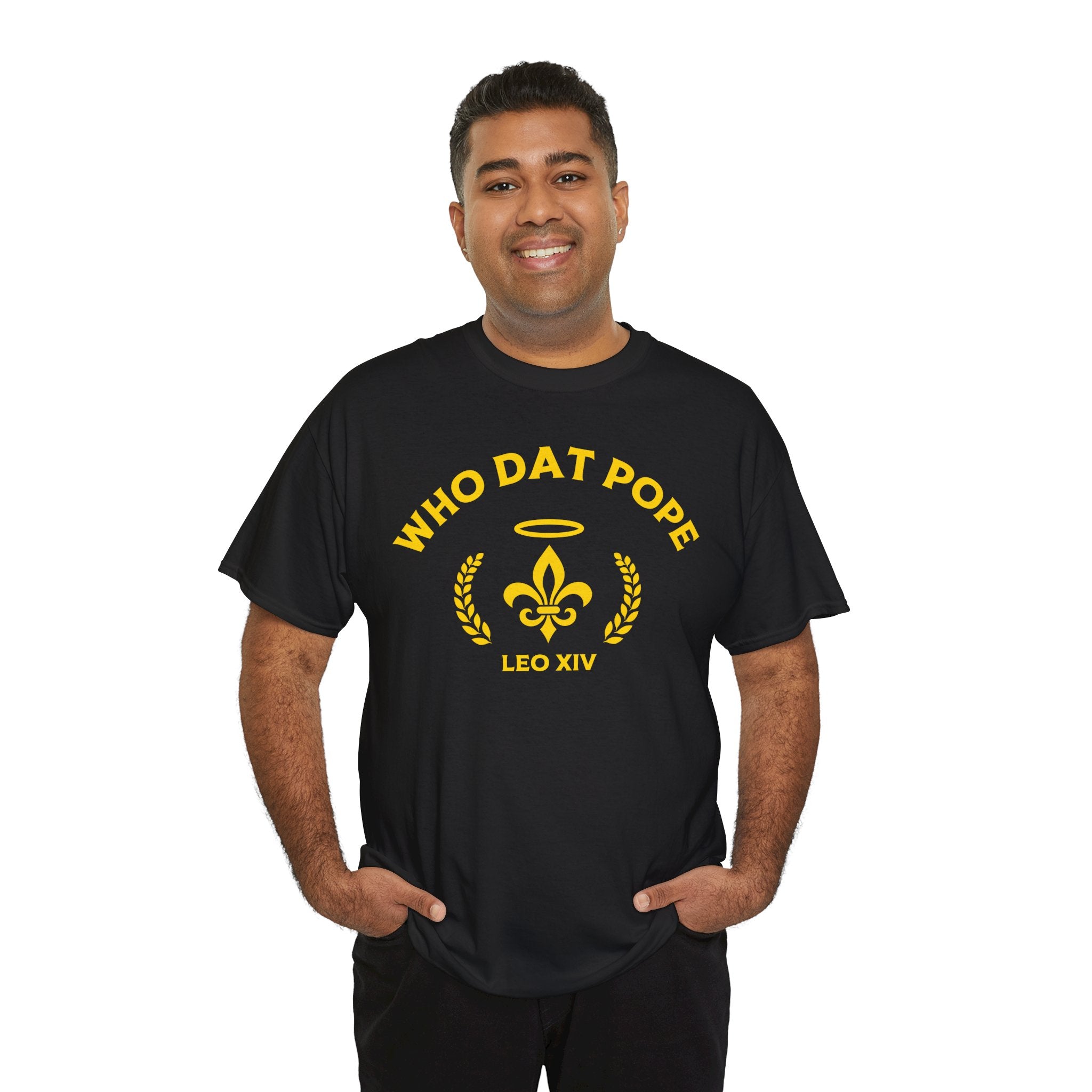 Who Dat Pope T-Shirt | Unisex Heavy Cotton Tee | Gift for Pope Lovers | Mardi Gras Apparel