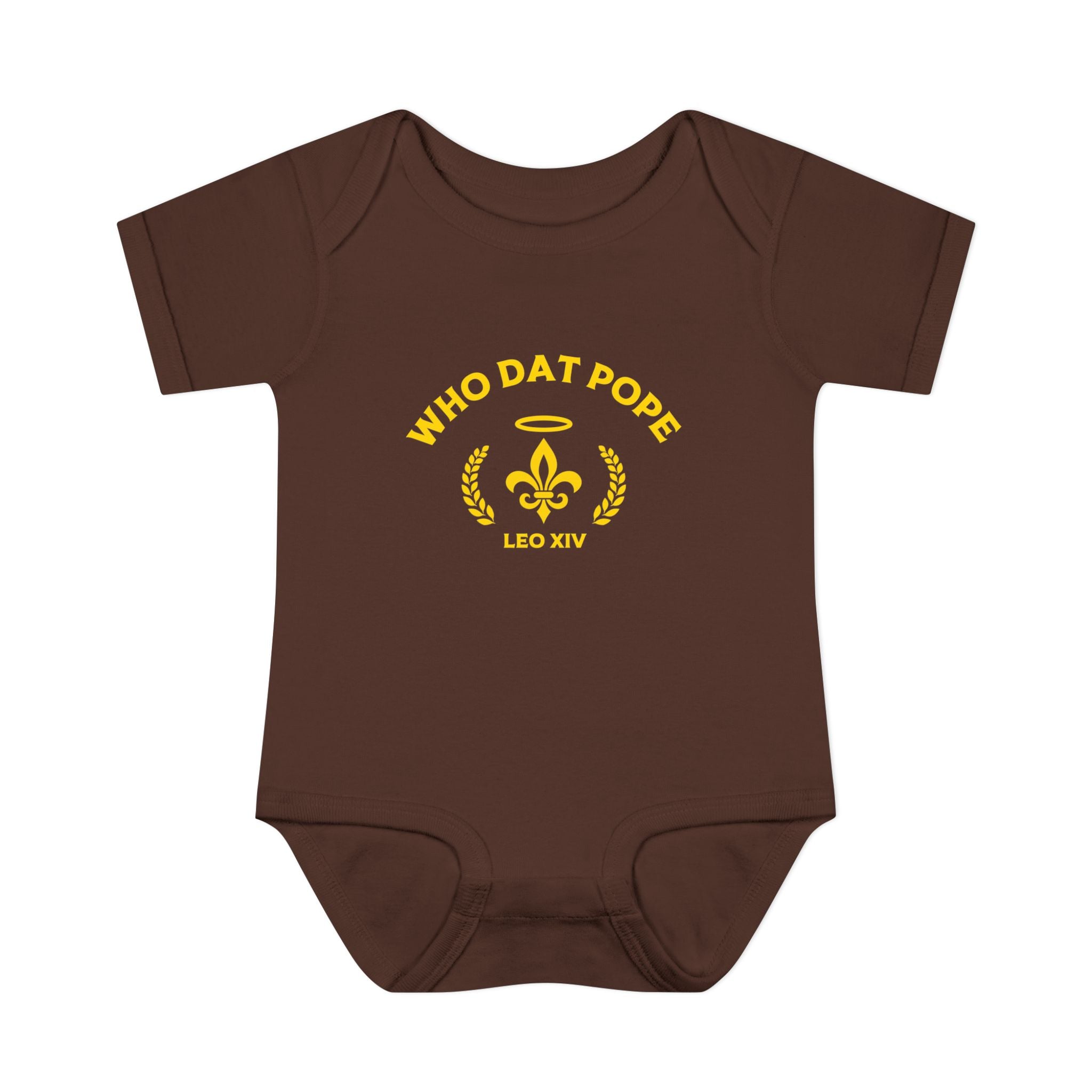 Infant Baby Rib Bodysuit with 'Who Dat Pope' Design, Cute Baby Outfit, Funny Baby Clothes, Newborn Gift, Baptism Outfit, Seasonal [...]