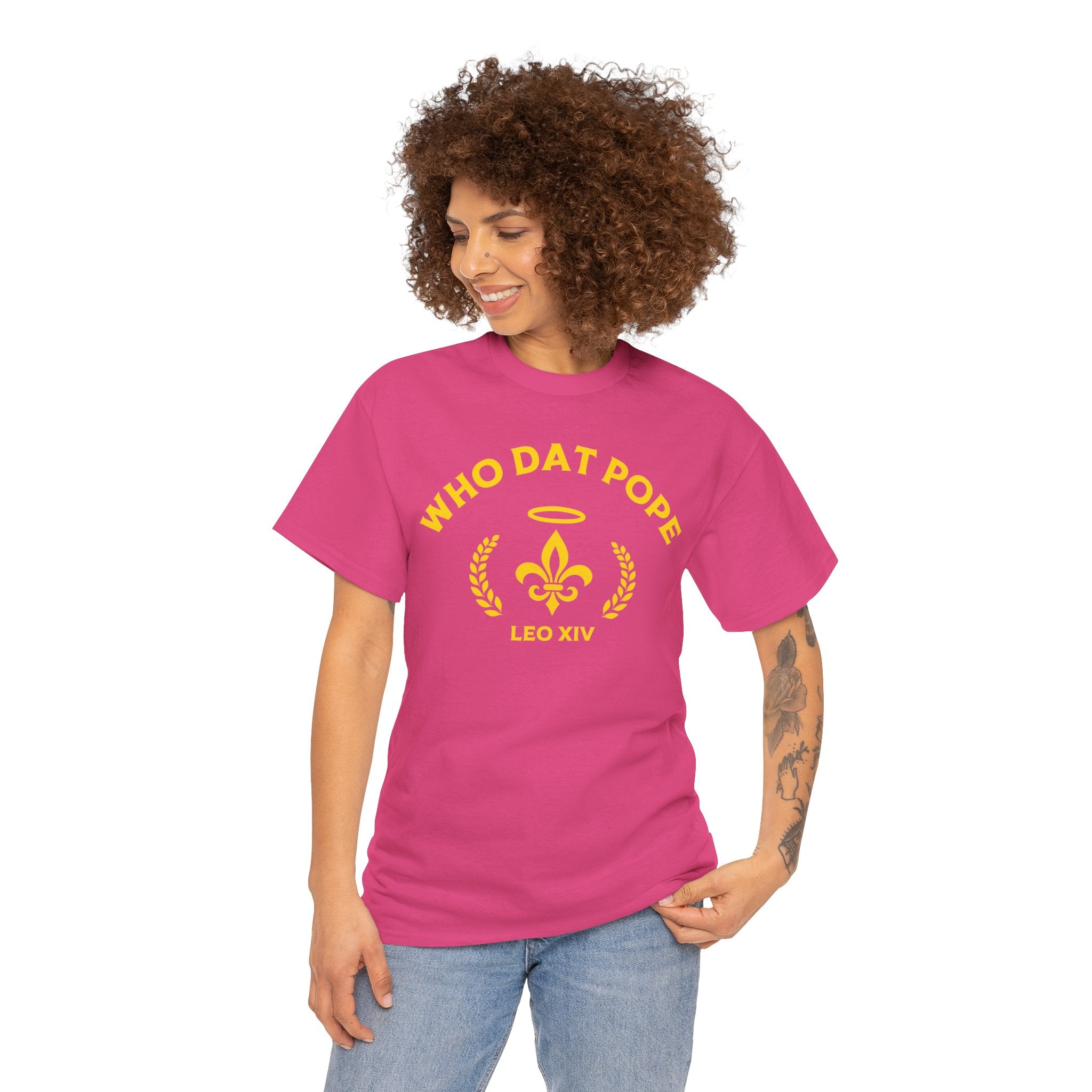 Who Dat Pope T-Shirt | Unisex Heavy Cotton Tee | Gift for Pope Lovers | Mardi Gras Apparel