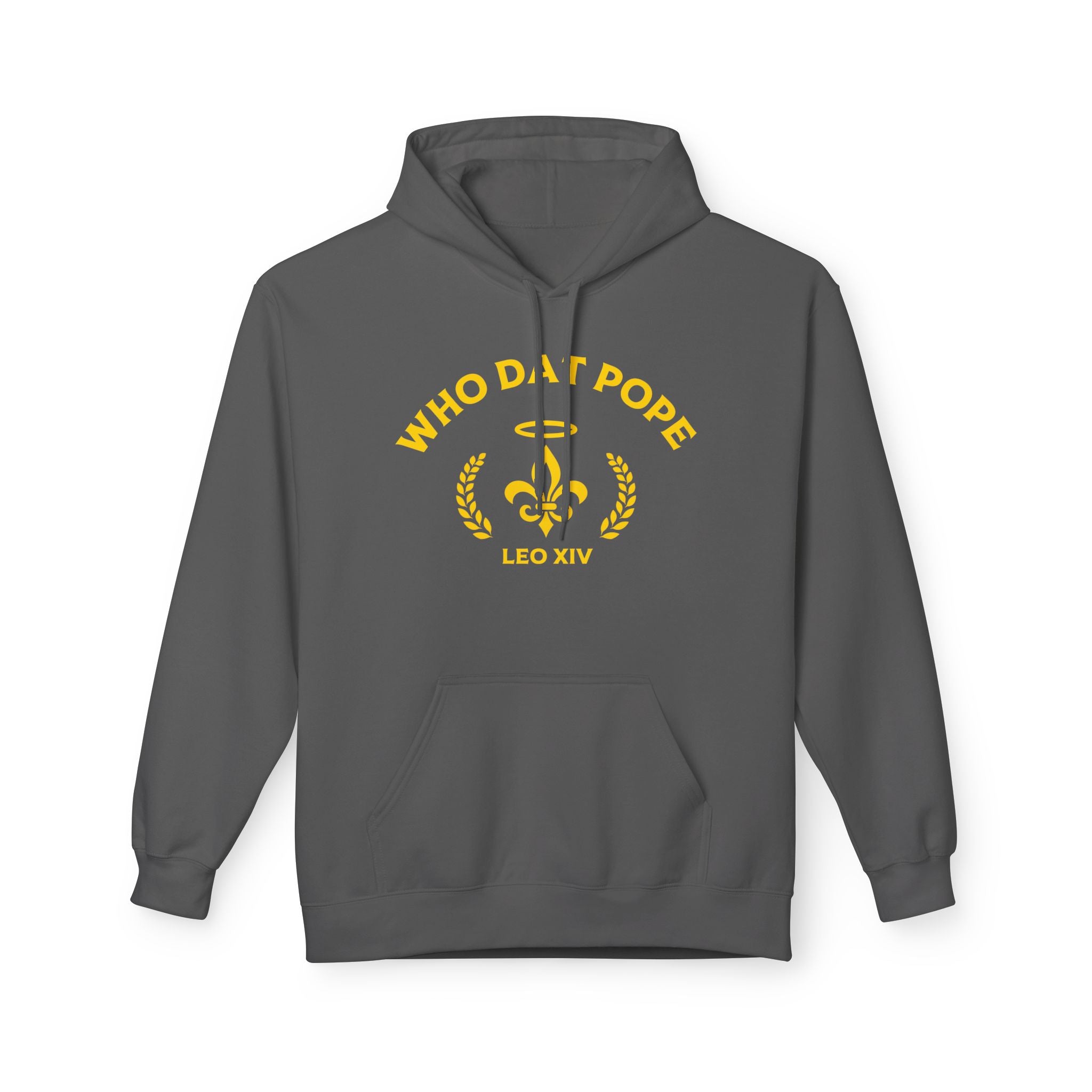 Who Dat Pope Hoodie | Unisex Brown Fleece Sweatshirt | Perfect Gift for Pope & Saints Fans