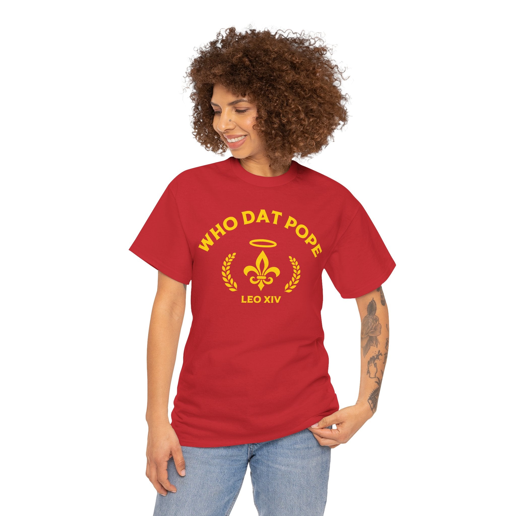 Who Dat Pope T-Shirt | Unisex Heavy Cotton Tee | Gift for Pope Lovers | Mardi Gras Apparel