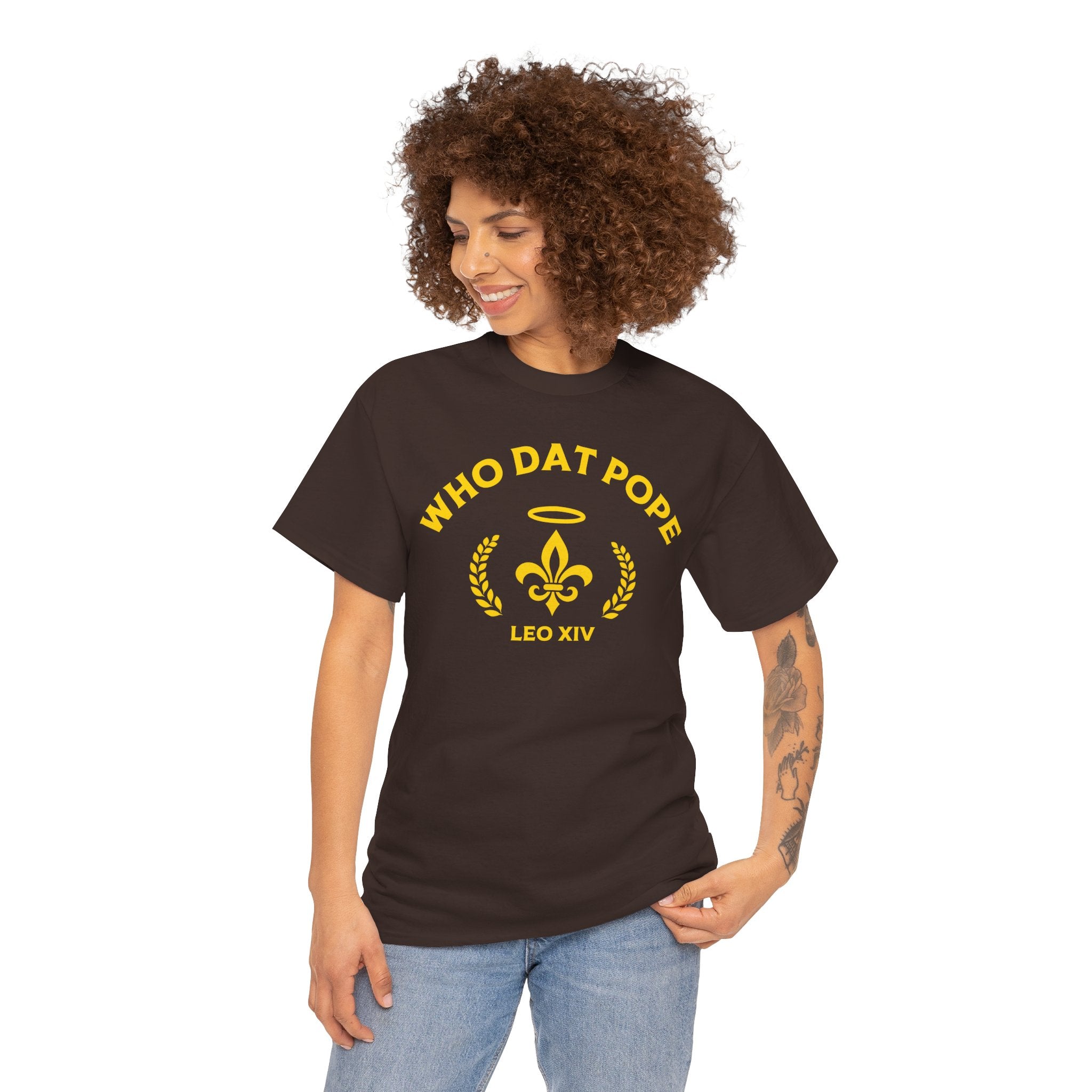 Who Dat Pope T-Shirt | Unisex Heavy Cotton Tee | Gift for Pope Lovers | Mardi Gras Apparel