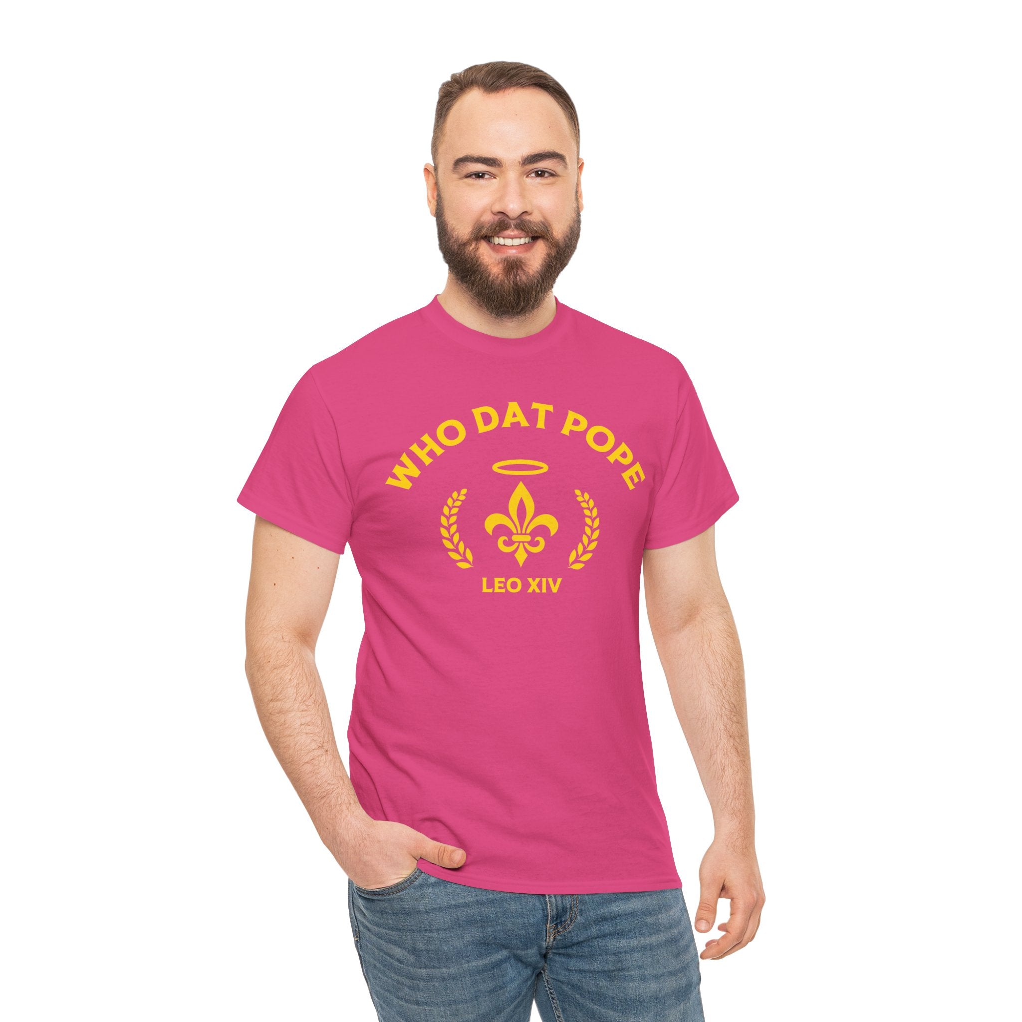 Who Dat Pope T-Shirt | Unisex Heavy Cotton Tee | Gift for Pope Lovers | Mardi Gras Apparel