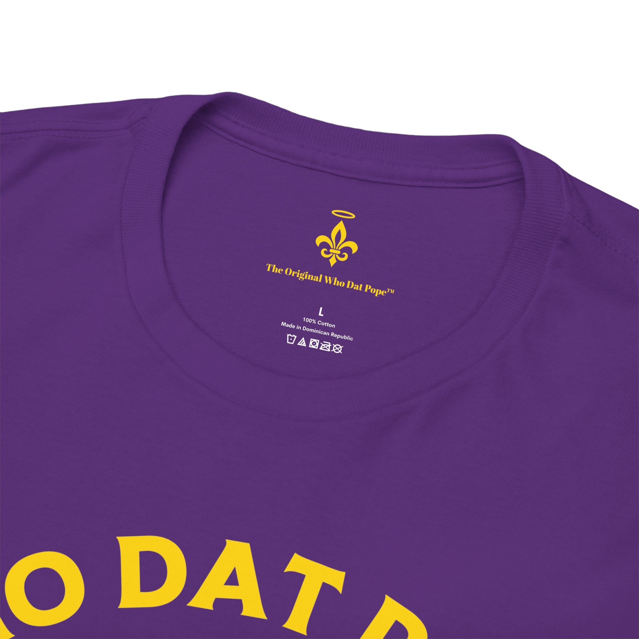 Who Dat Pope T-Shirt | Unisex Heavy Cotton Tee | Gift for Pope Lovers | Mardi Gras Apparel