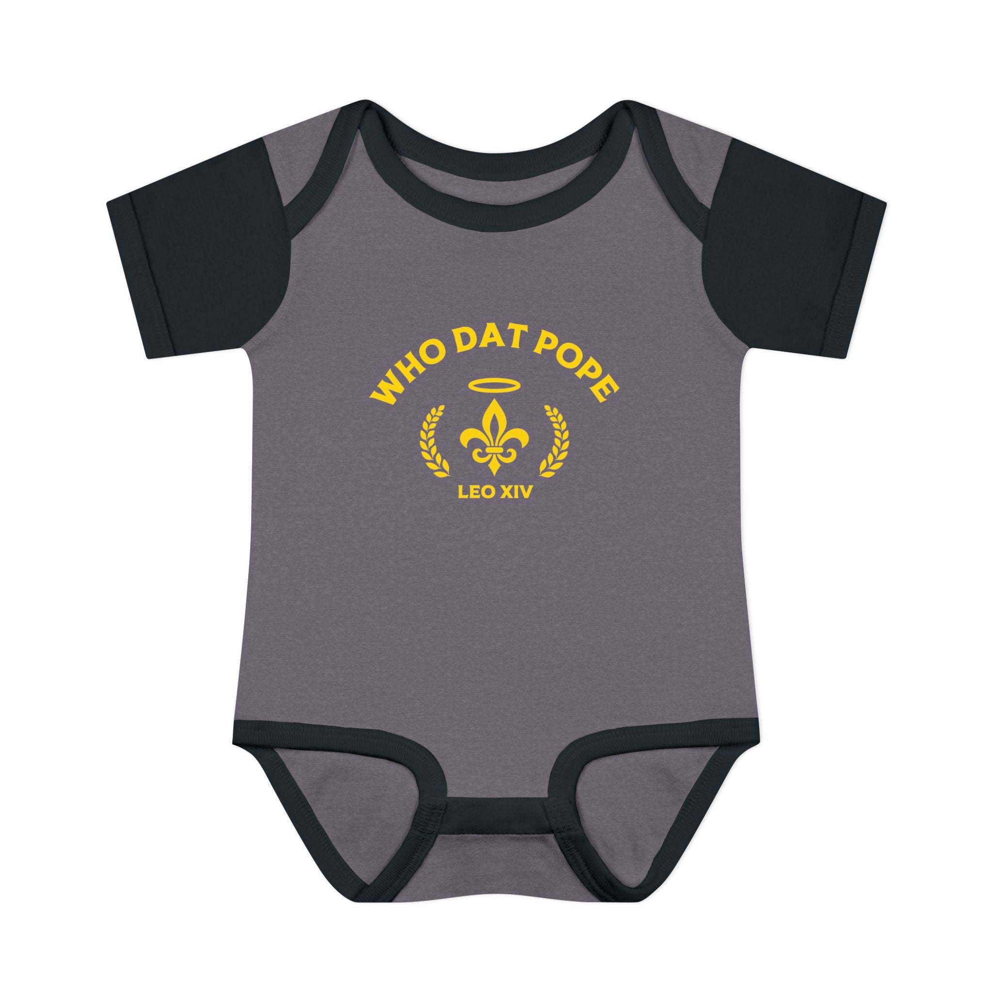 Infant Baby Rib Bodysuit with 'Who Dat Pope' Design, Cute Baby Outfit, Funny Baby Clothes, Newborn Gift, Baptism Outfit, Seasonal [...]