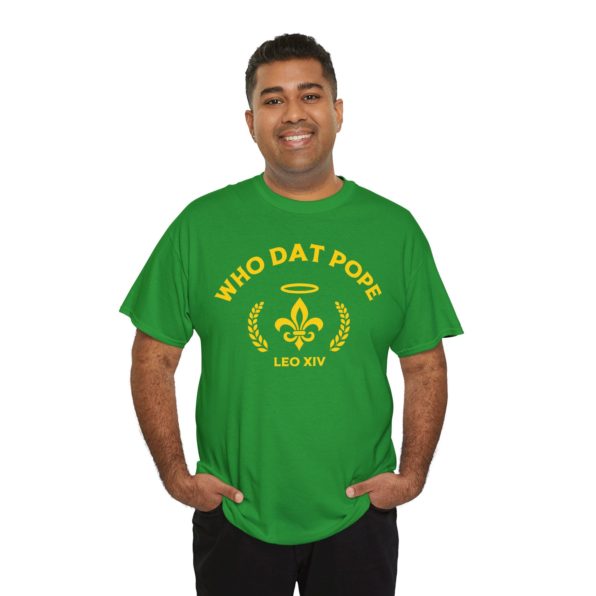 Who Dat Pope T-Shirt | Unisex Heavy Cotton Tee | Gift for Pope Lovers | Mardi Gras Apparel