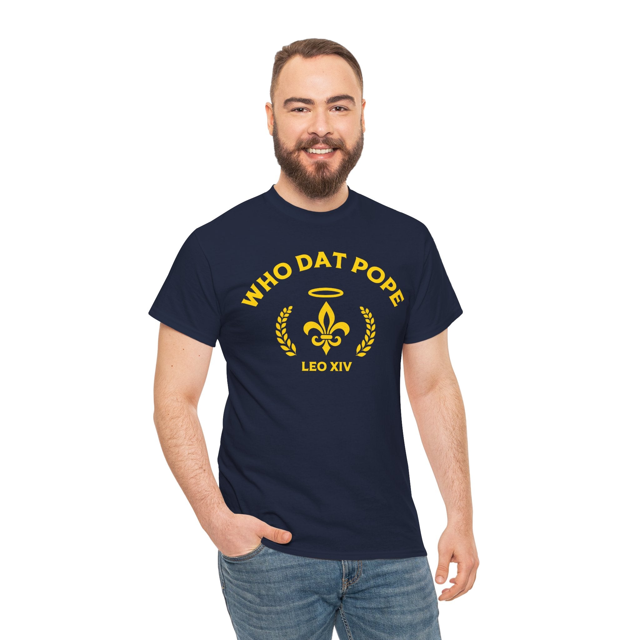Who Dat Pope T-Shirt | Unisex Heavy Cotton Tee | Gift for Pope Lovers | Mardi Gras Apparel