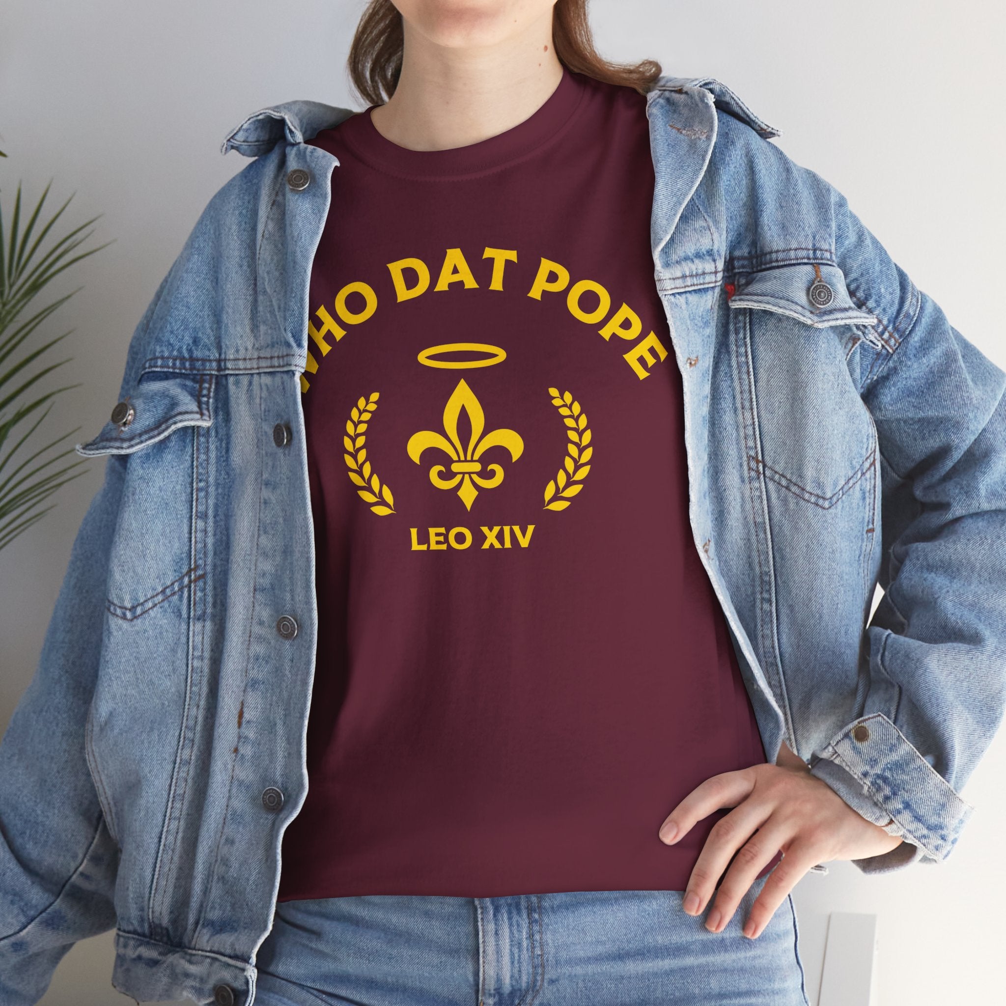 Who Dat Pope T-Shirt | Unisex Heavy Cotton Tee | Gift for Pope Lovers | Mardi Gras Apparel
