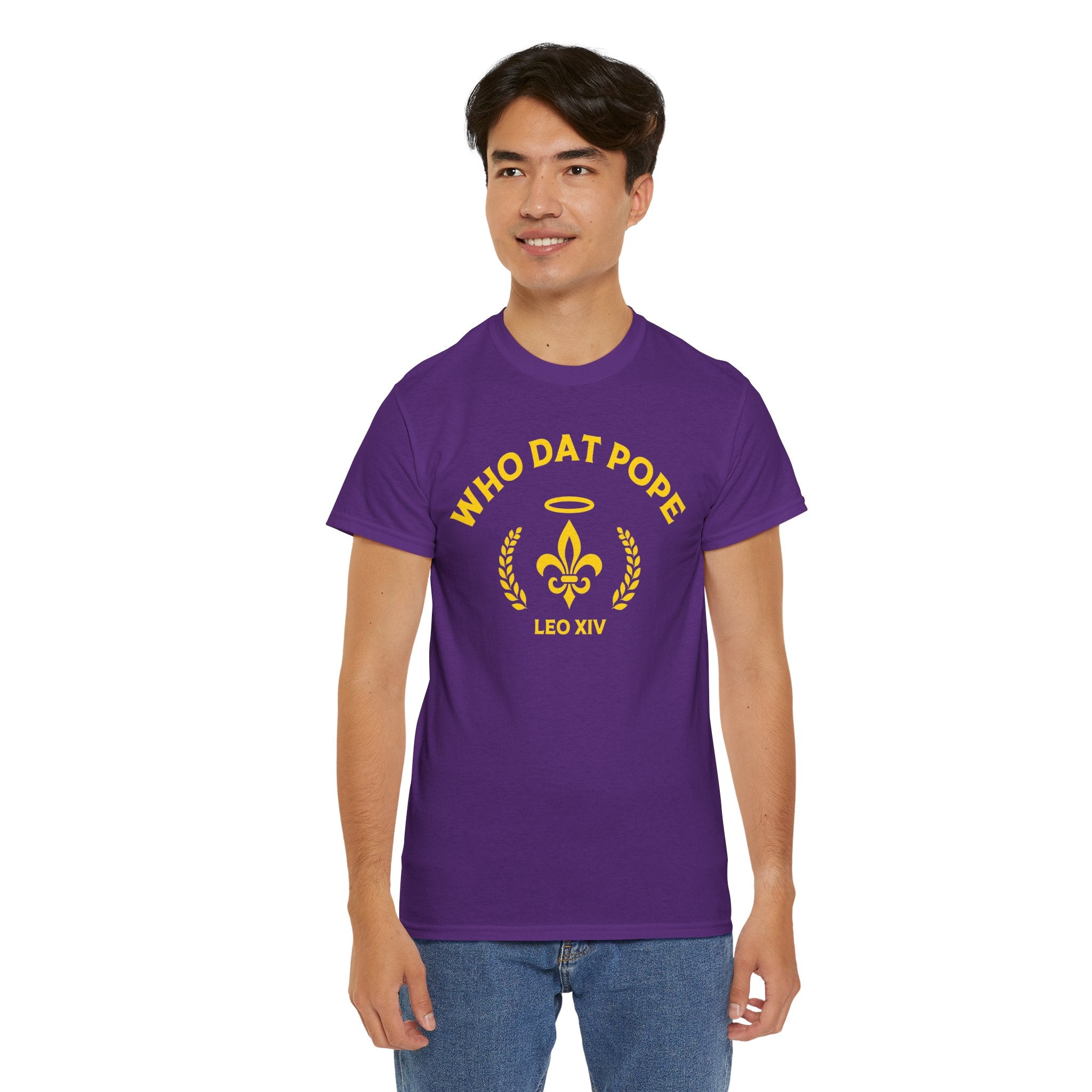 Who Dat Pope T-Shirt | Unisex Heavy Cotton Tee | Gift for Pope Lovers | Mardi Gras Apparel