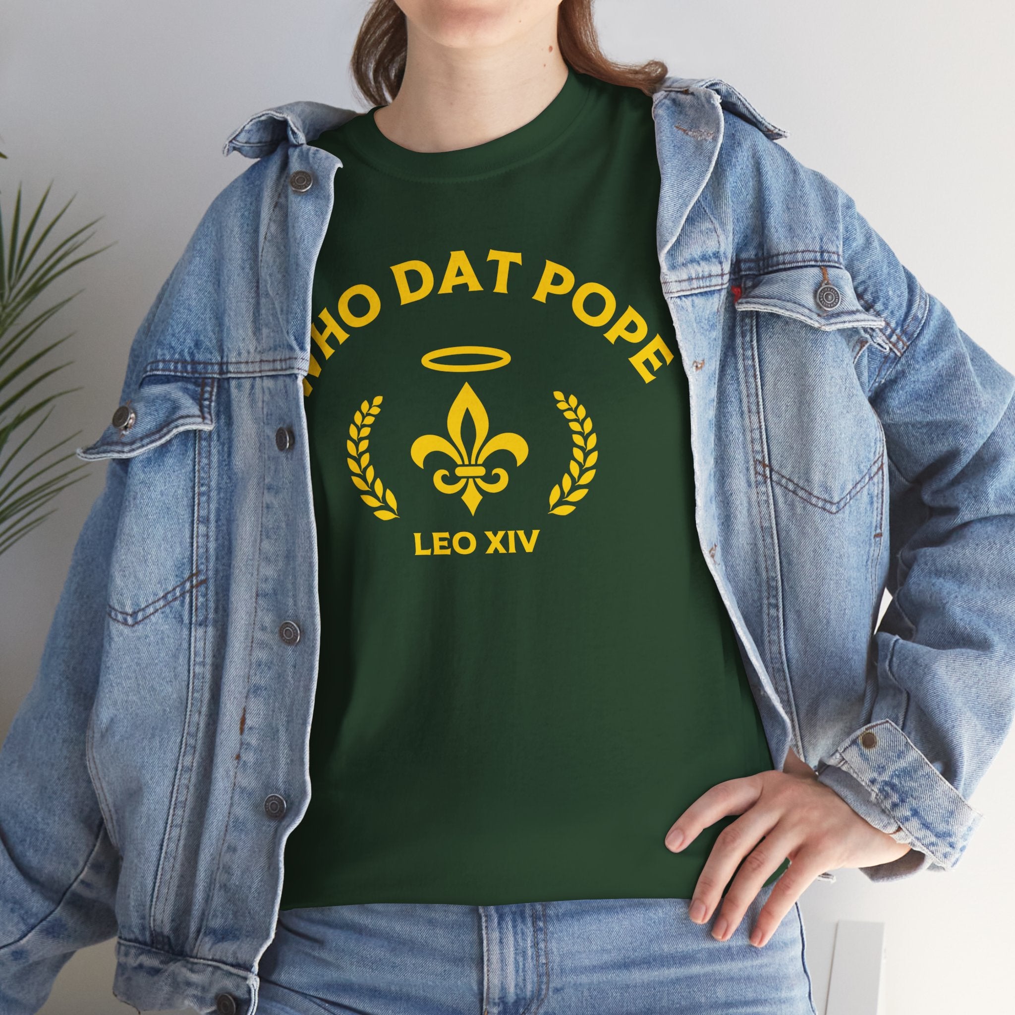 Who Dat Pope T-Shirt | Unisex Heavy Cotton Tee | Gift for Pope Lovers | Mardi Gras Apparel