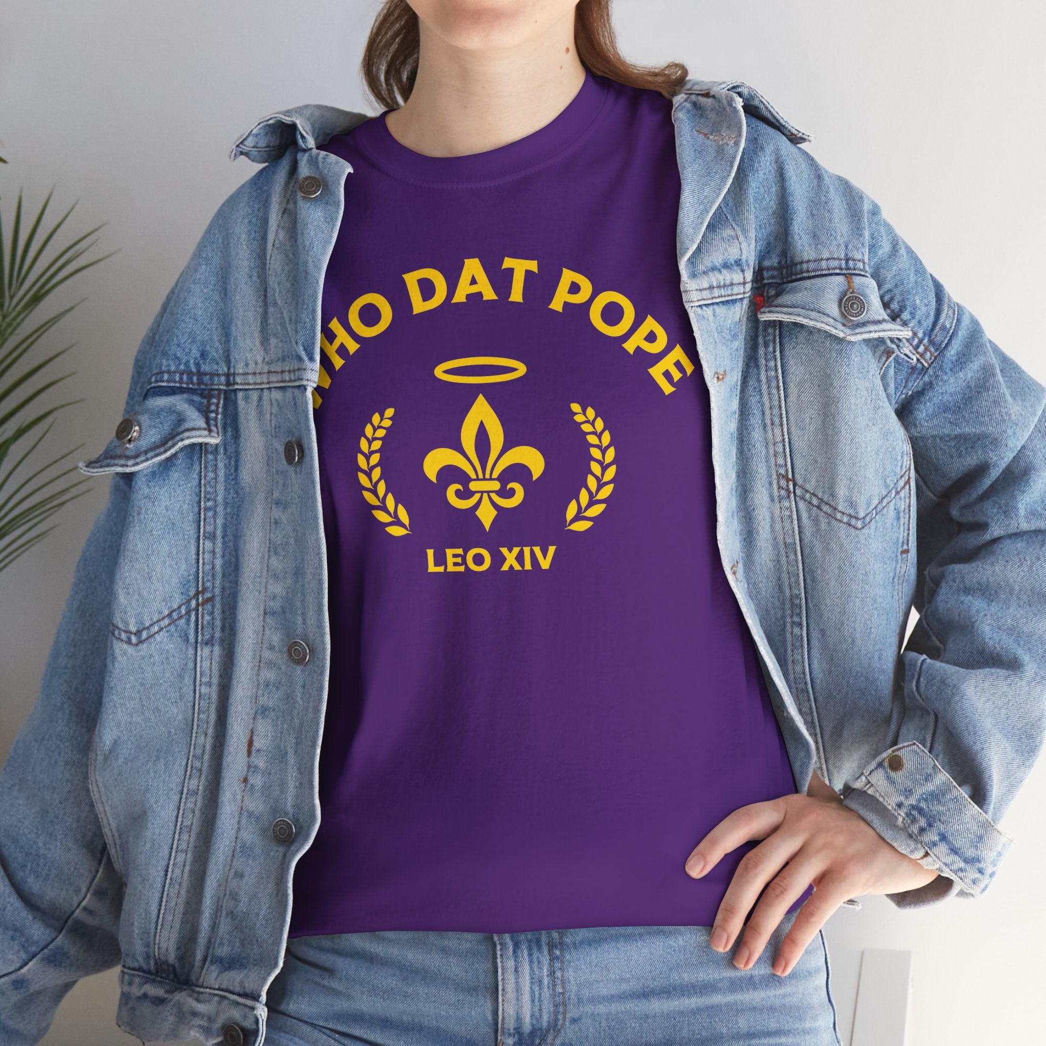 Who Dat Pope T-Shirt | Unisex Heavy Cotton Tee | Gift for Pope Lovers | Mardi Gras Apparel