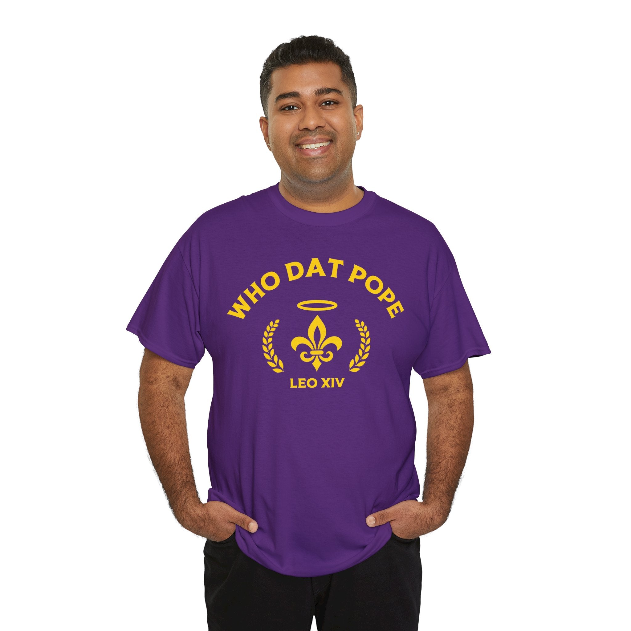 Who Dat Pope T-Shirt | Unisex Heavy Cotton Tee | Gift for Pope Lovers | Mardi Gras Apparel
