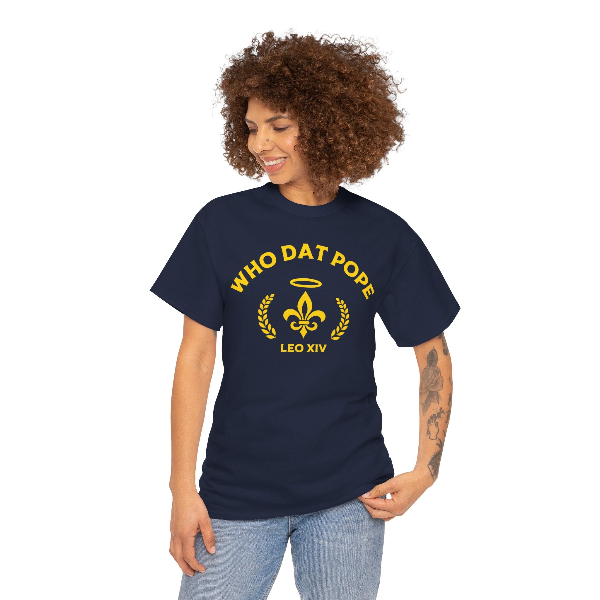 Who Dat Pope T-Shirt | Unisex Heavy Cotton Tee | Gift for Pope Lovers | Mardi Gras Apparel