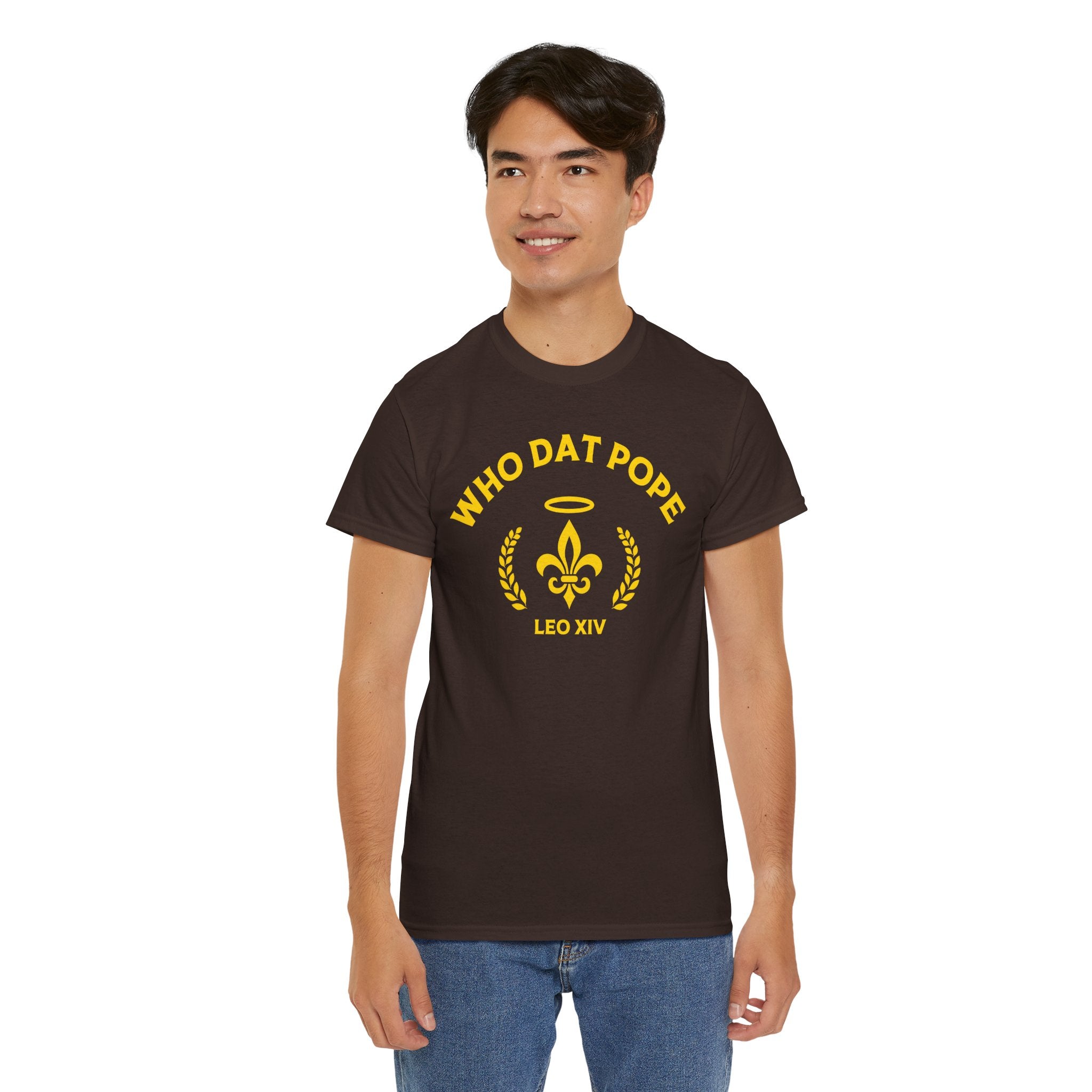 Who Dat Pope T-Shirt | Unisex Heavy Cotton Tee | Gift for Pope Lovers | Mardi Gras Apparel