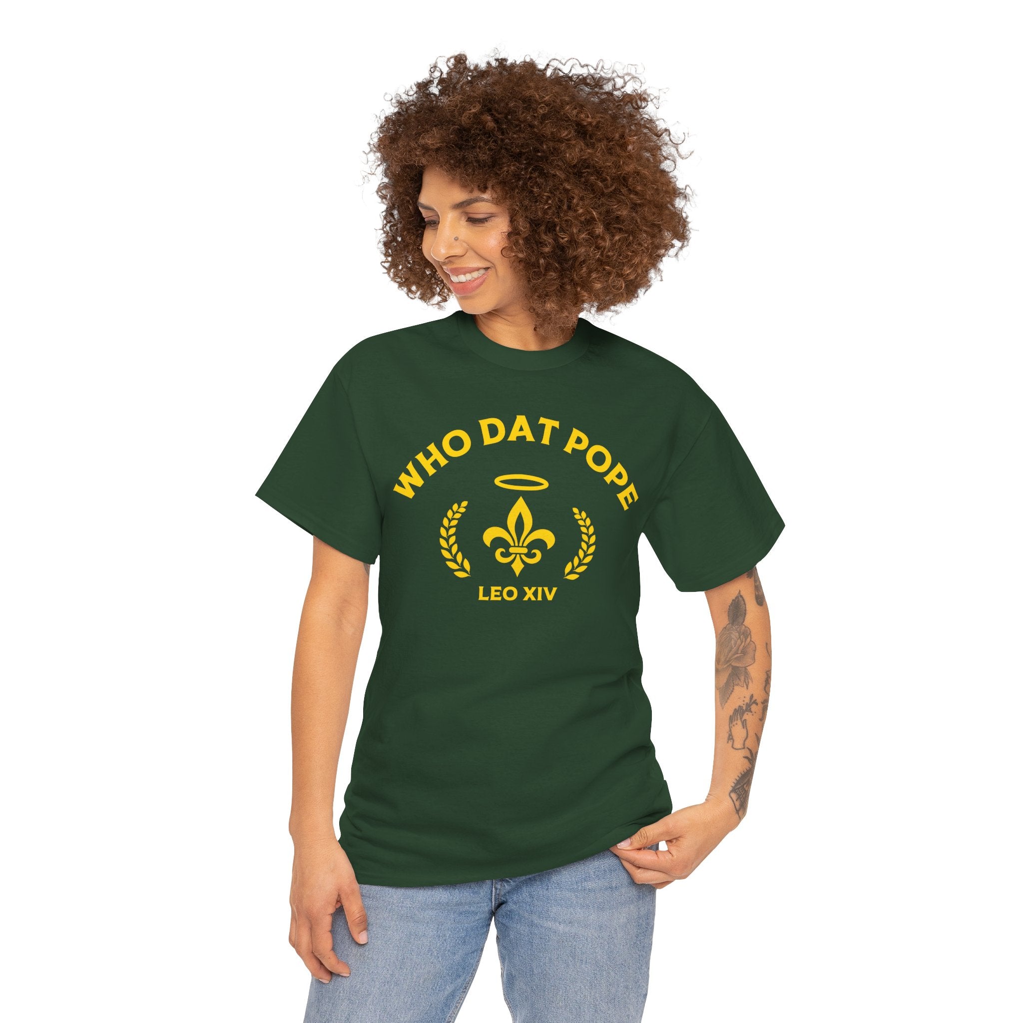 Who Dat Pope T-Shirt | Unisex Heavy Cotton Tee | Gift for Pope Lovers | Mardi Gras Apparel