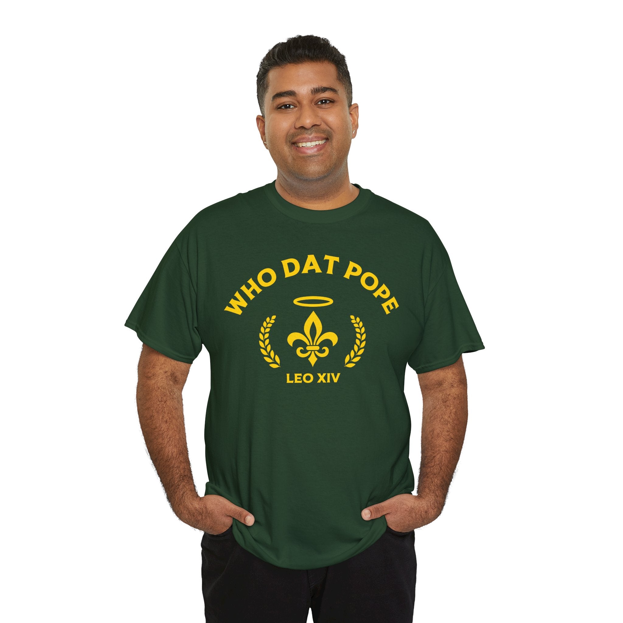 Who Dat Pope T-Shirt | Unisex Heavy Cotton Tee | Gift for Pope Lovers | Mardi Gras Apparel