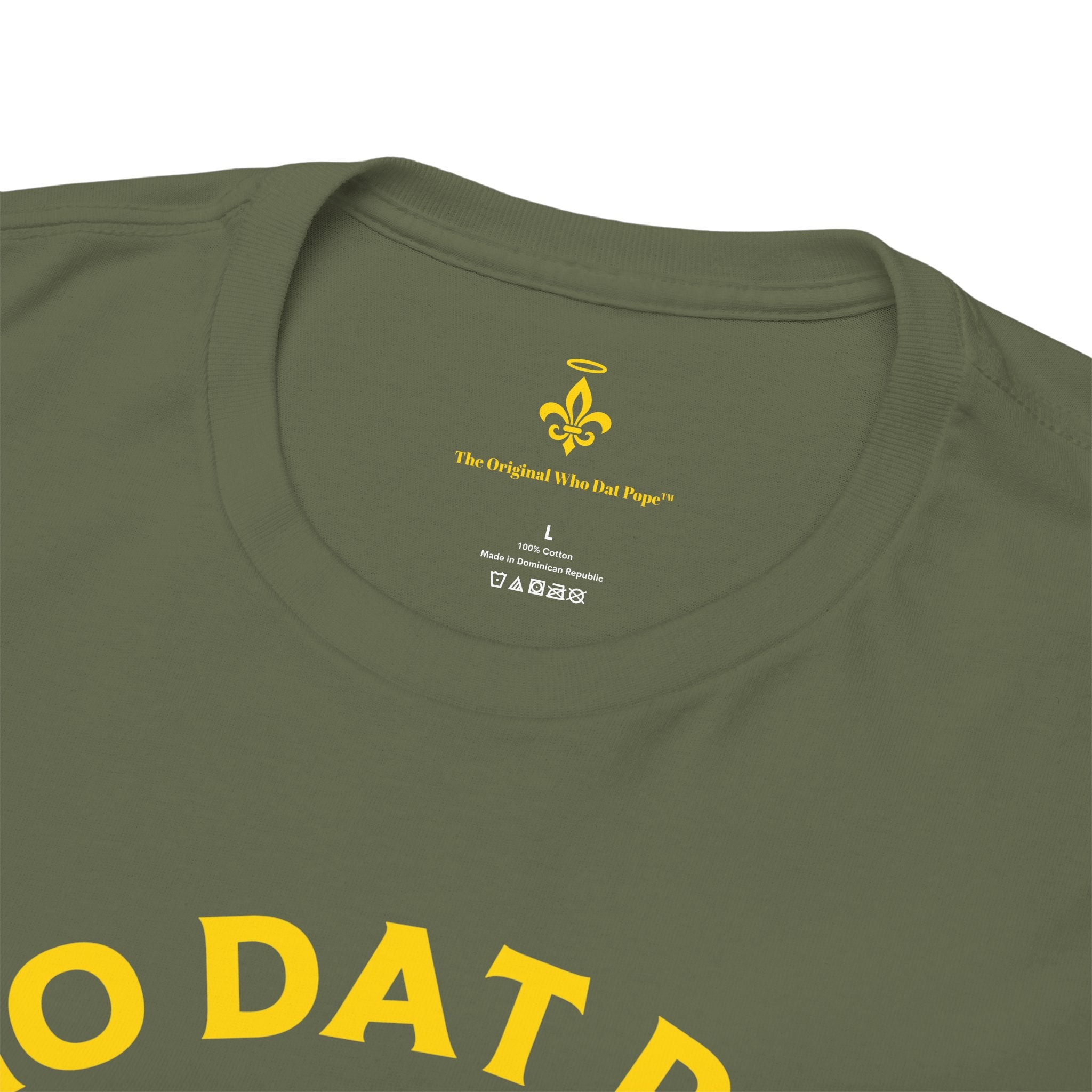 Who Dat Pope T-Shirt | Unisex Heavy Cotton Tee | Gift for Pope Lovers | Mardi Gras Apparel