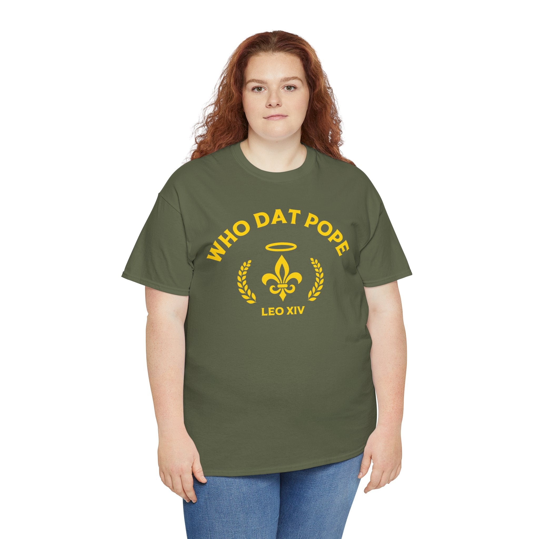 Who Dat Pope T-Shirt | Unisex Heavy Cotton Tee | Gift for Pope Lovers | Mardi Gras Apparel