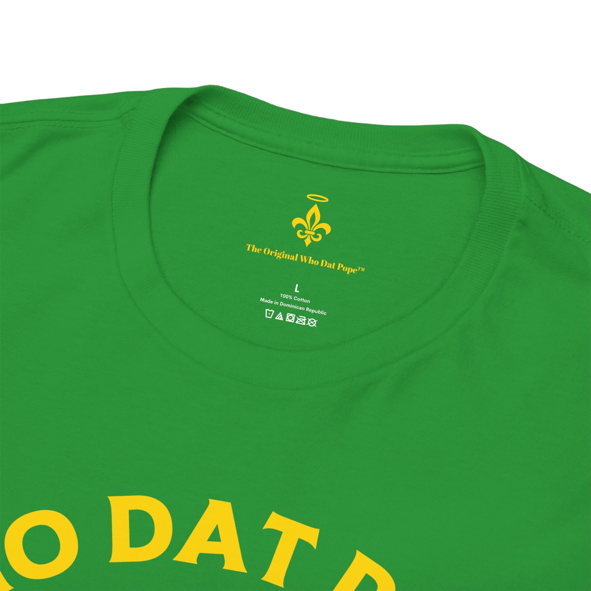 Who Dat Pope T-Shirt | Unisex Heavy Cotton Tee | Gift for Pope Lovers | Mardi Gras Apparel