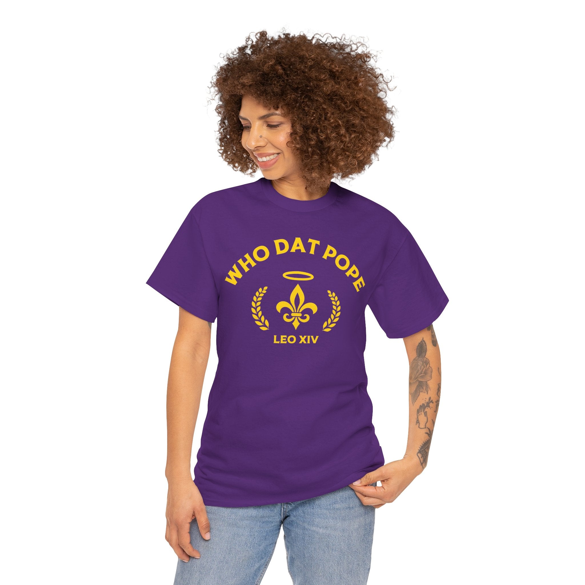 Who Dat Pope T-Shirt | Unisex Heavy Cotton Tee | Gift for Pope Lovers | Mardi Gras Apparel