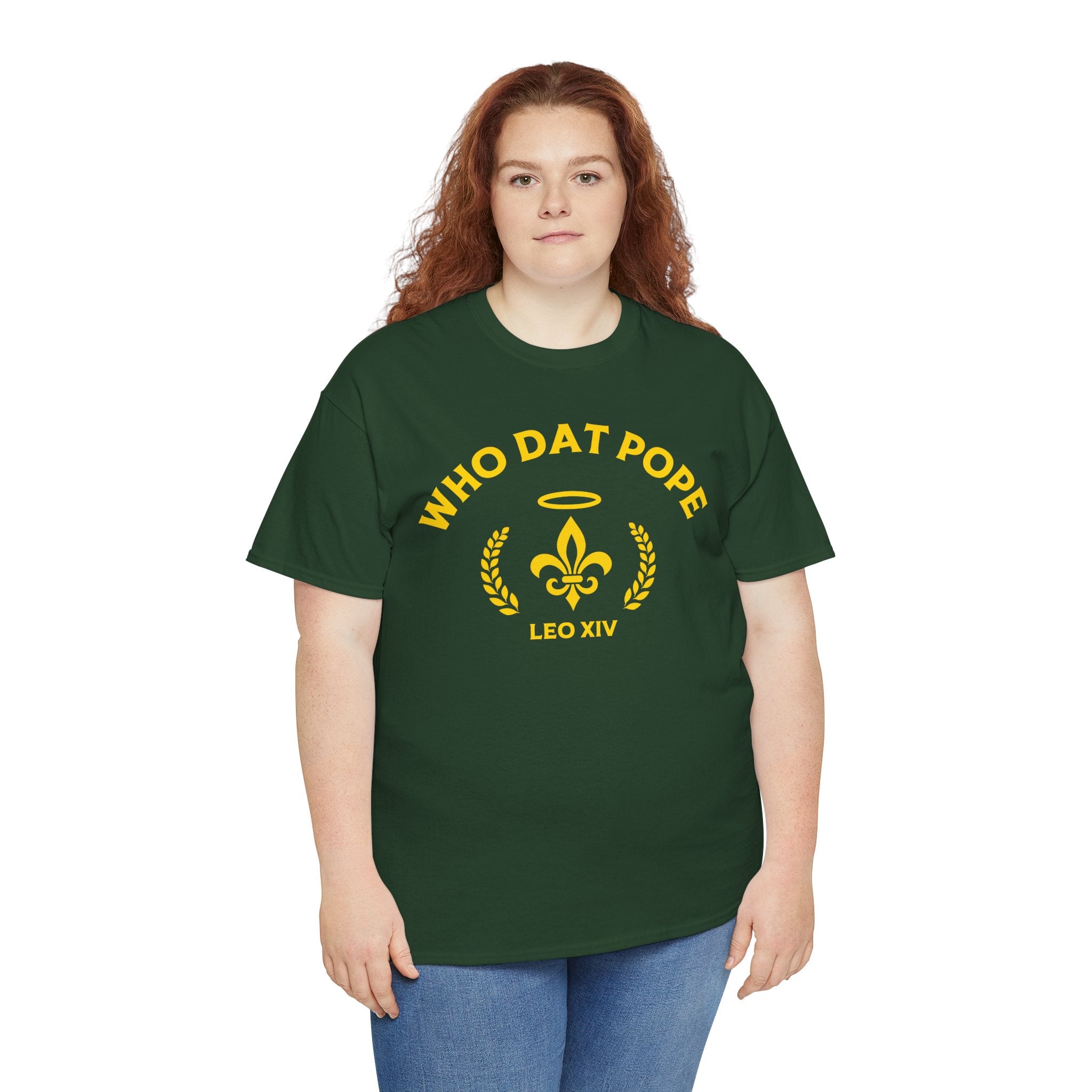 Who Dat Pope T-Shirt | Unisex Heavy Cotton Tee | Gift for Pope Lovers | Mardi Gras Apparel