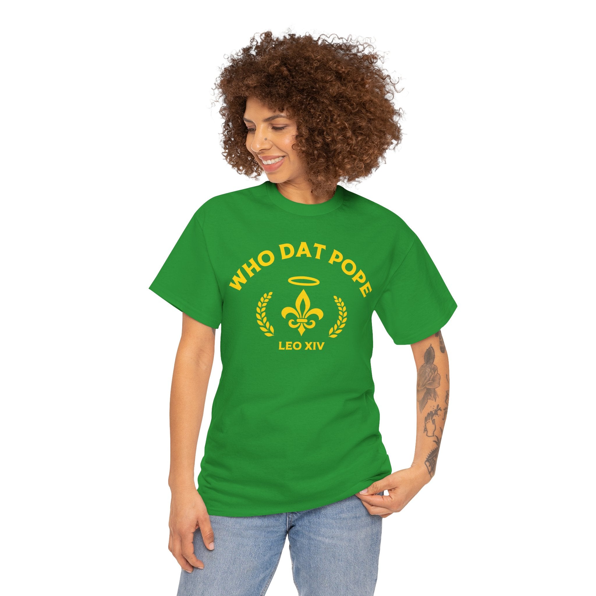 Who Dat Pope T-Shirt | Unisex Heavy Cotton Tee | Gift for Pope Lovers | Mardi Gras Apparel