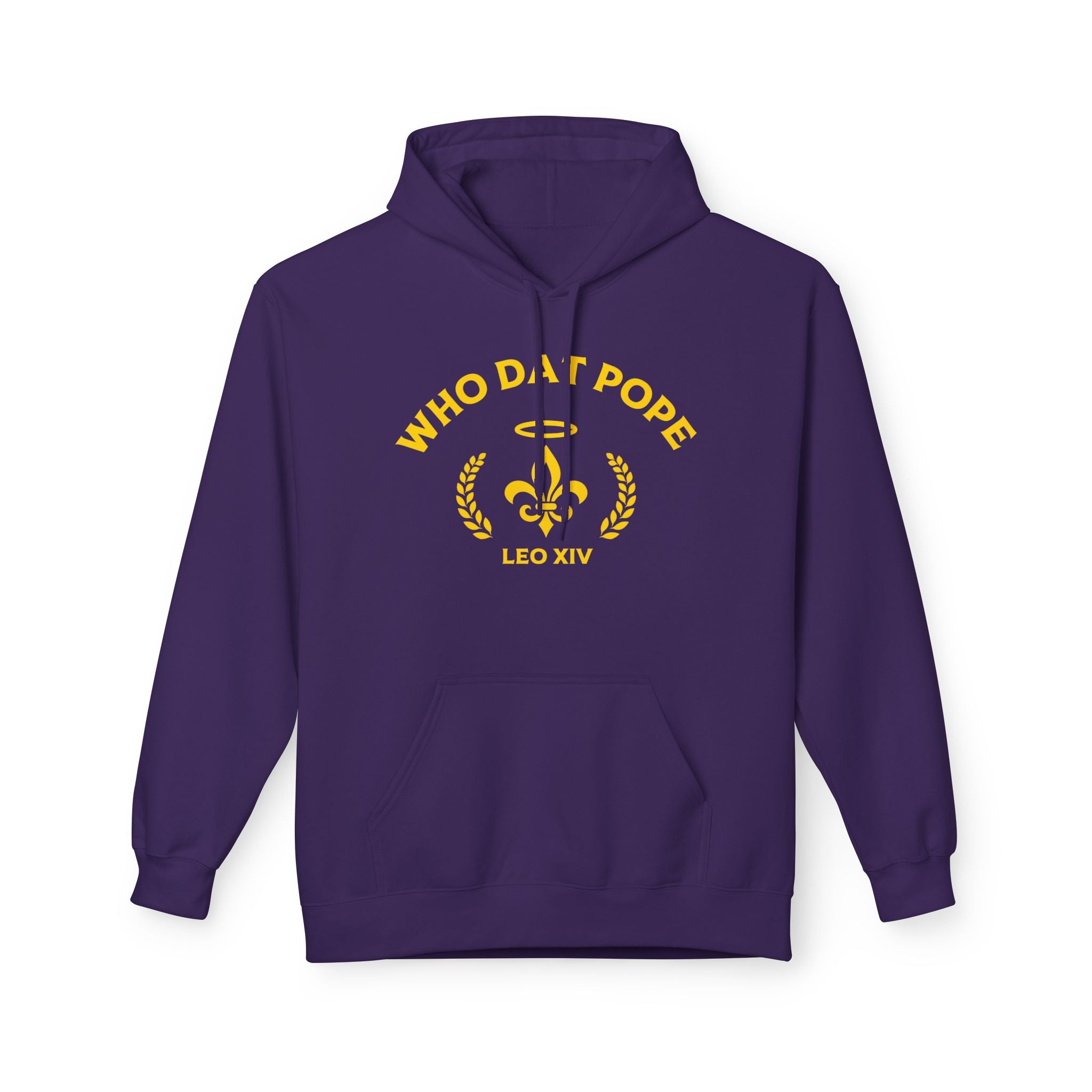 Who Dat Pope Hoodie | Unisex Brown Fleece Sweatshirt | Perfect Gift for Pope & Saints Fans